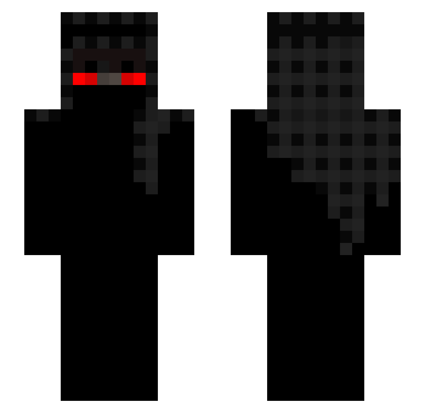 YoungDaggy Minecraft skin, front and back view