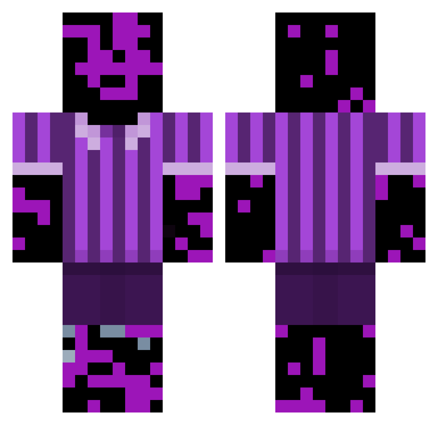 xvenom5345 Minecraft skin, front and back view