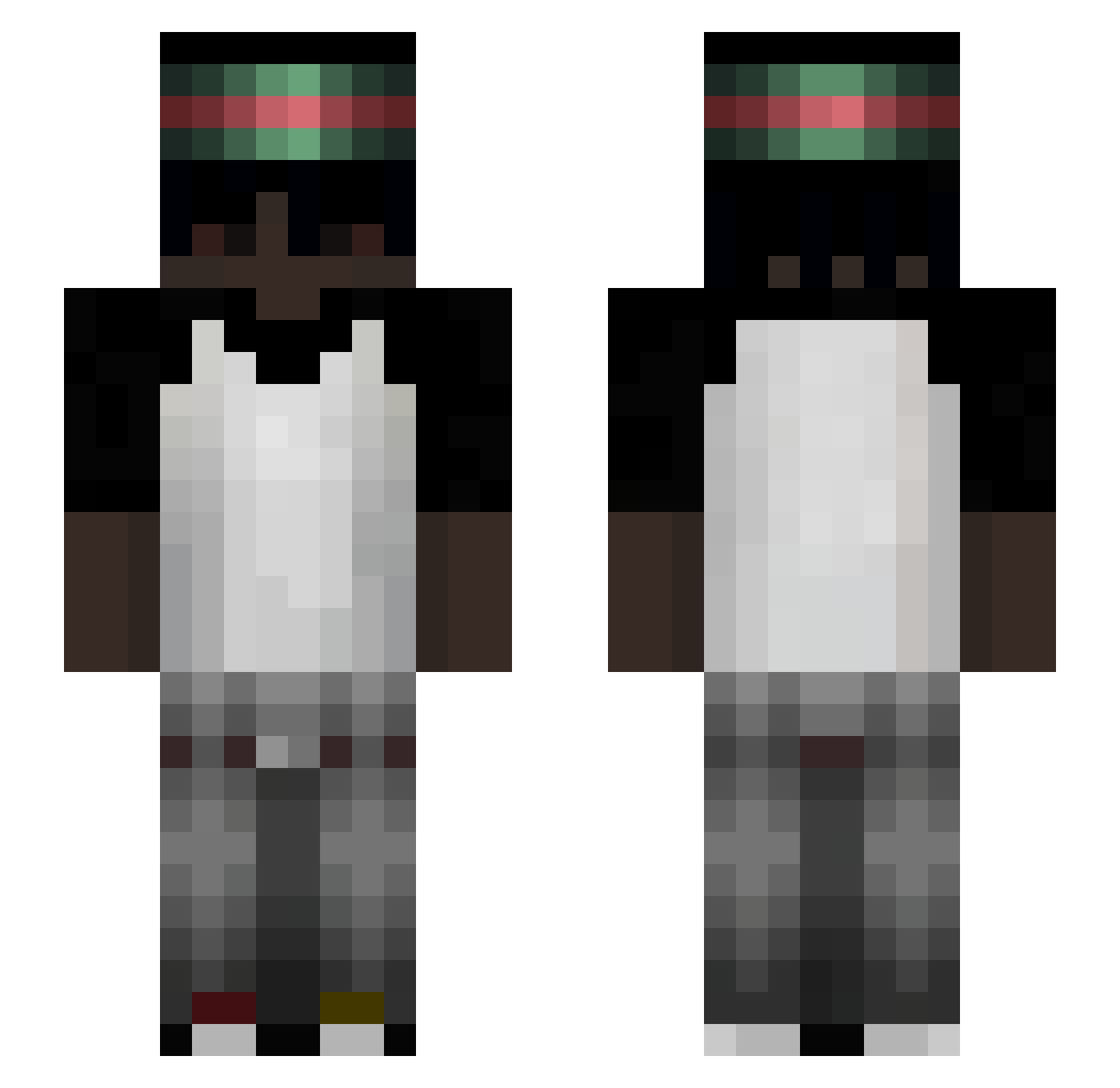 sayertywq Minecraft skin, front and back view
