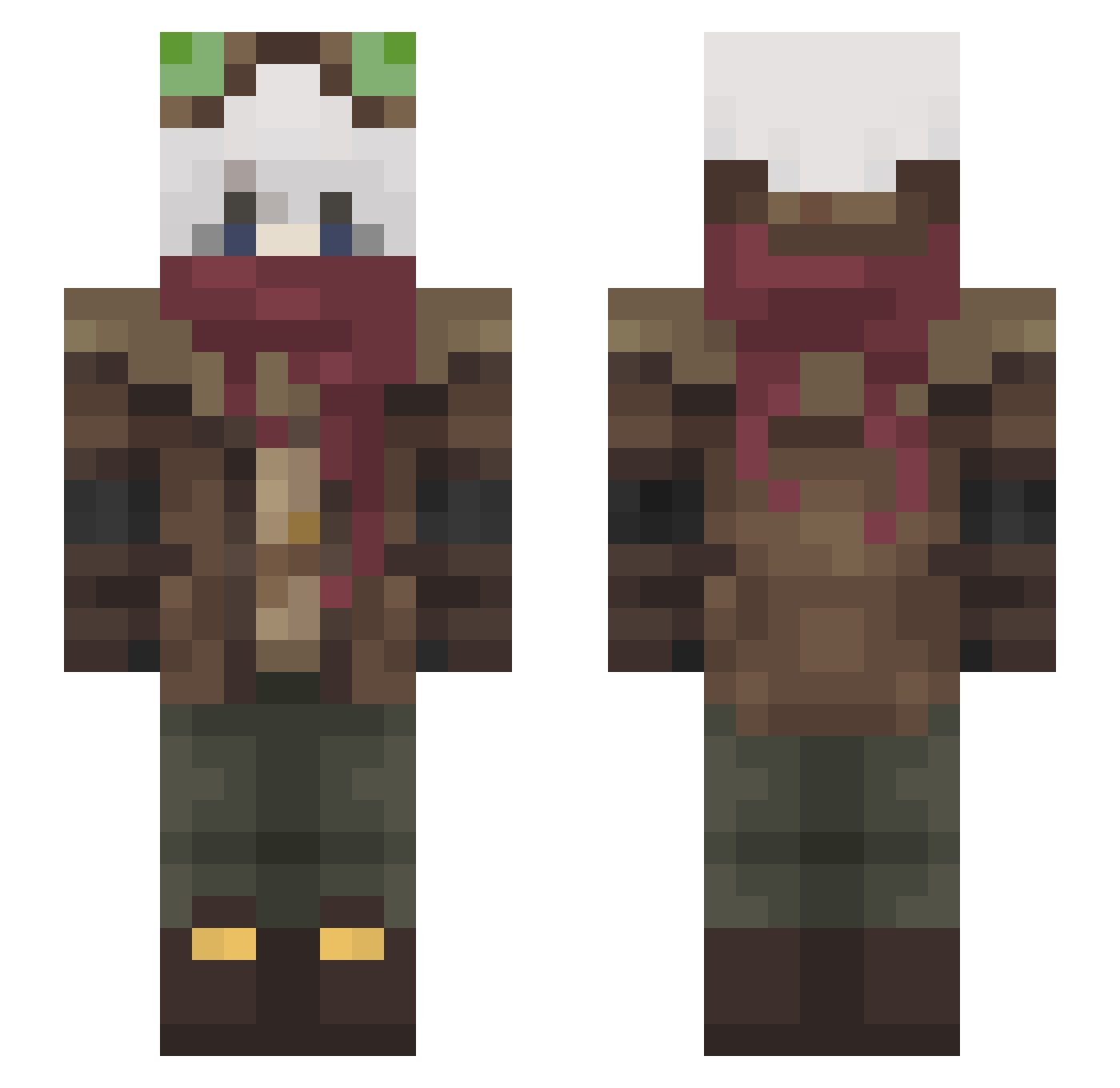Tinsomnia Minecraft skin, front and back view
