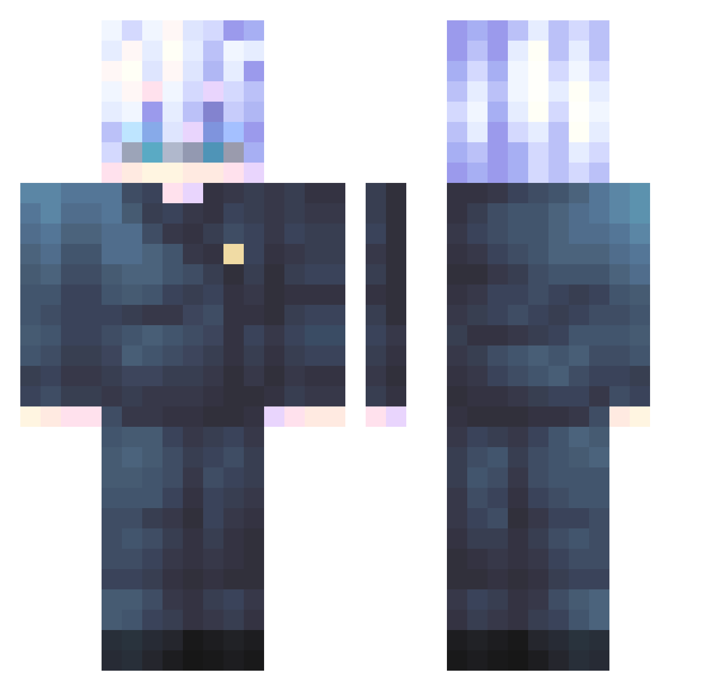 zNThN Minecraft skin, front and back view