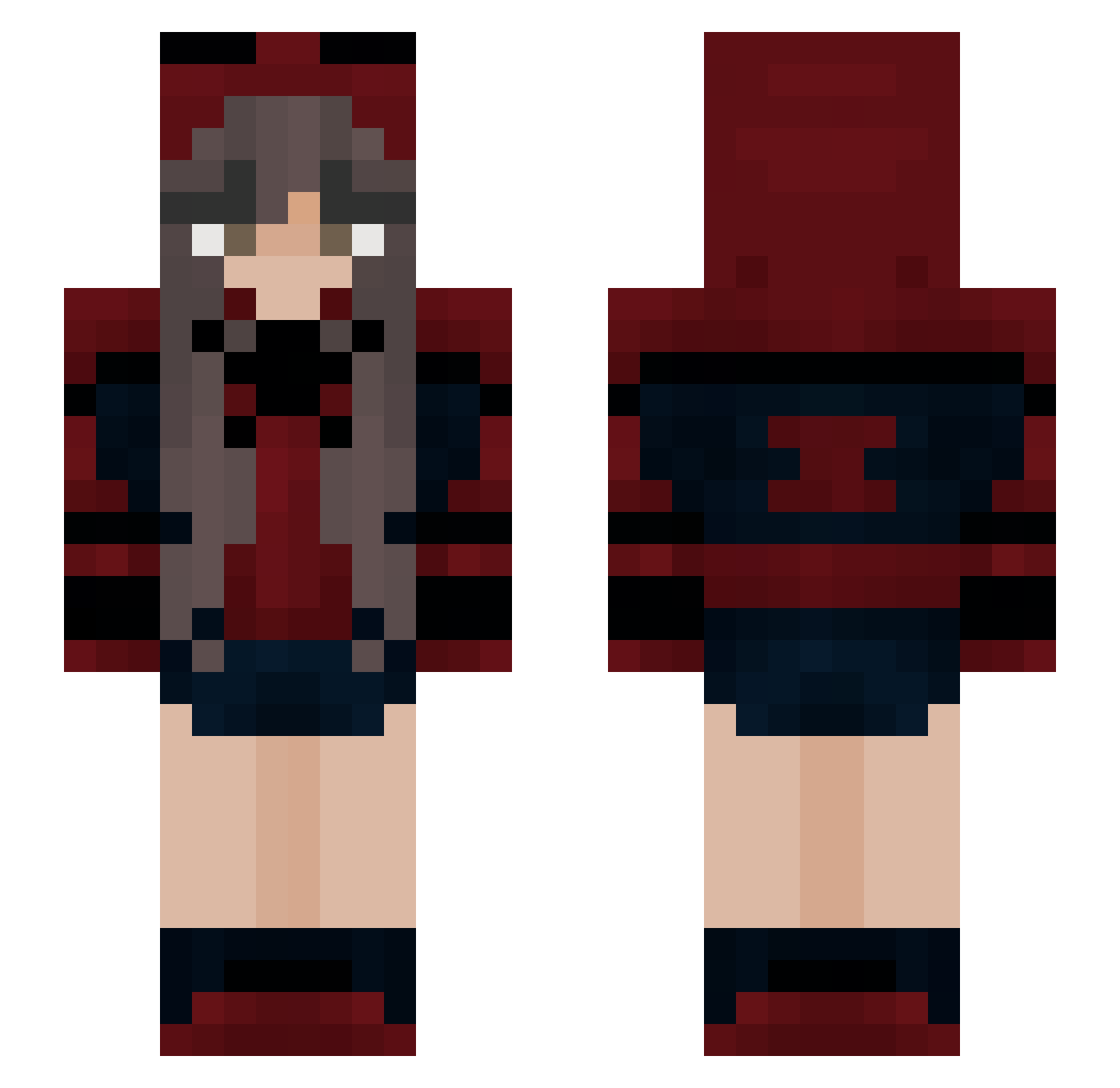 THE_FROMYY Minecraft skin, front and back view