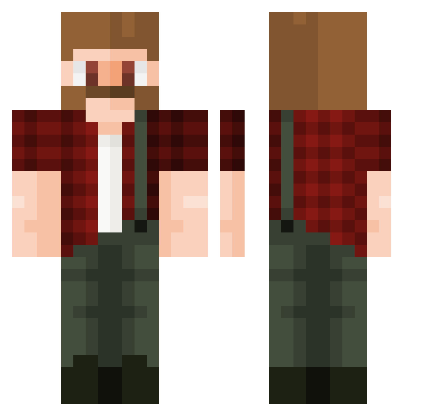 patsuli Minecraft skin, front and back view