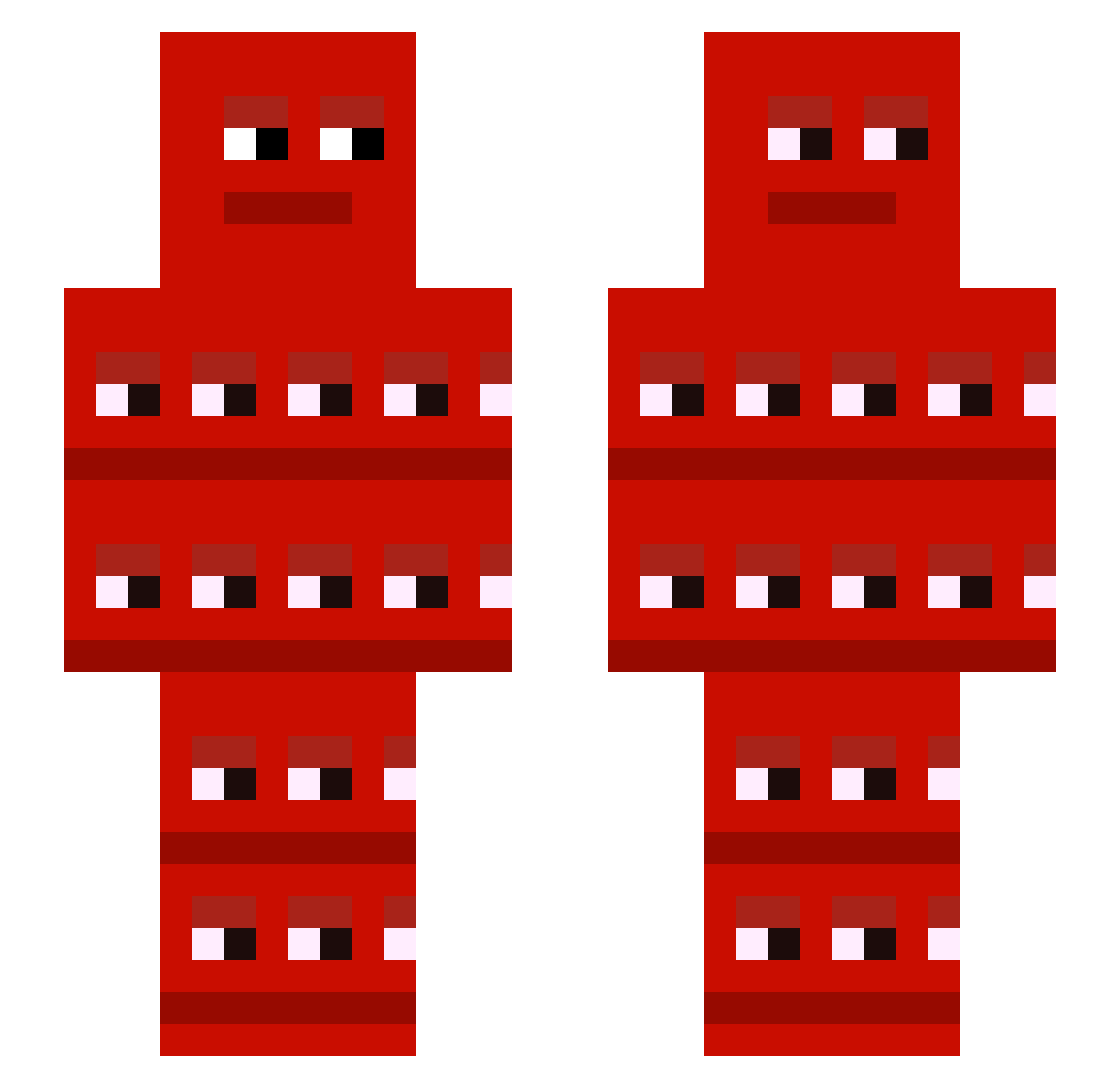 vacillating Minecraft skin, front and back view