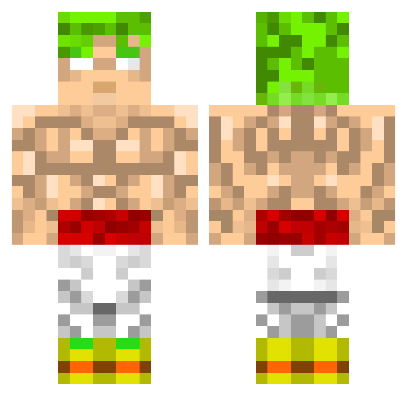 MemeBoi5195 Minecraft skin, front and back view