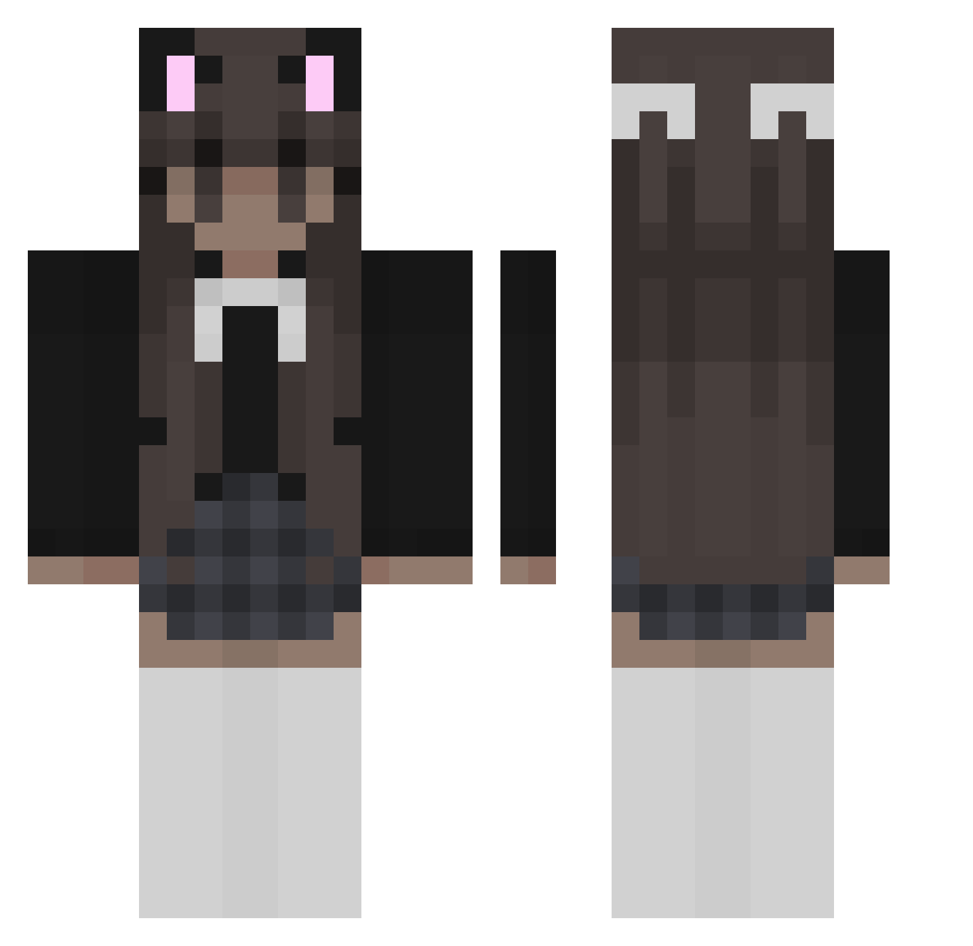 HLaura Minecraft skin, front and back view