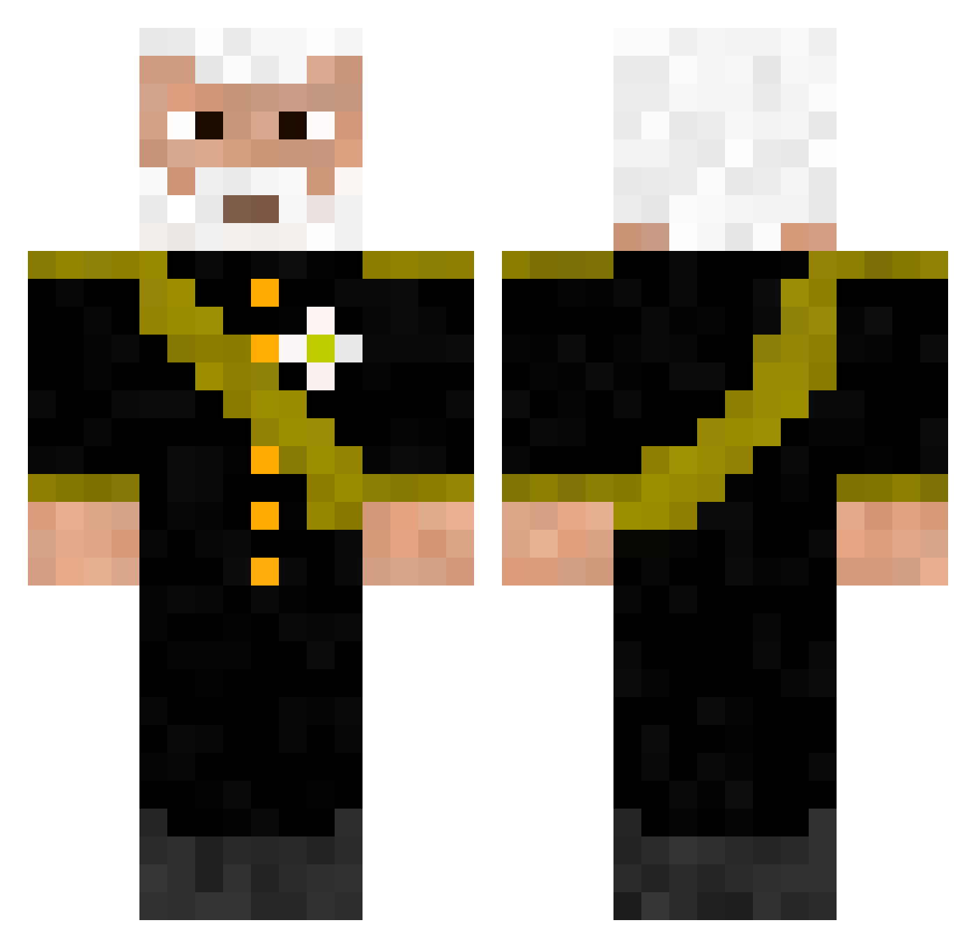 Gekko164 Minecraft skin, front and back view