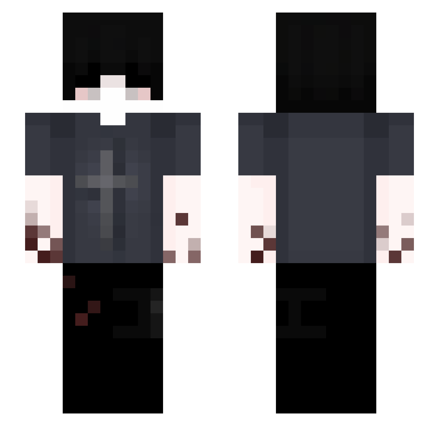 Geersoon Minecraft skin, front and back view