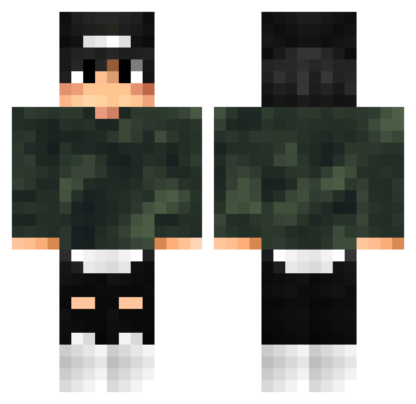 swagginout2 Minecraft skin, front and back view
