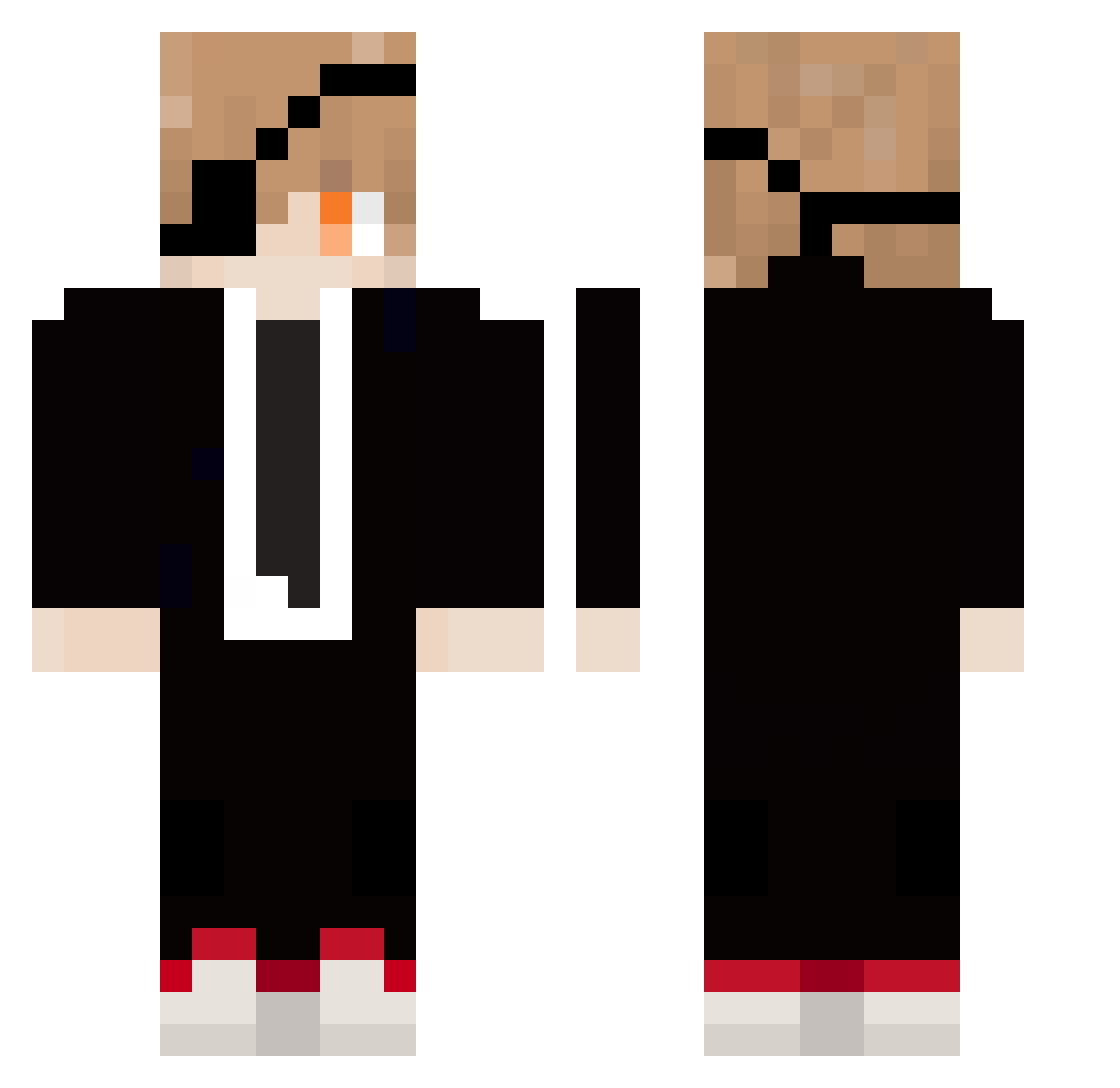 Sv2_Dark_sob Minecraft skin, front and back view