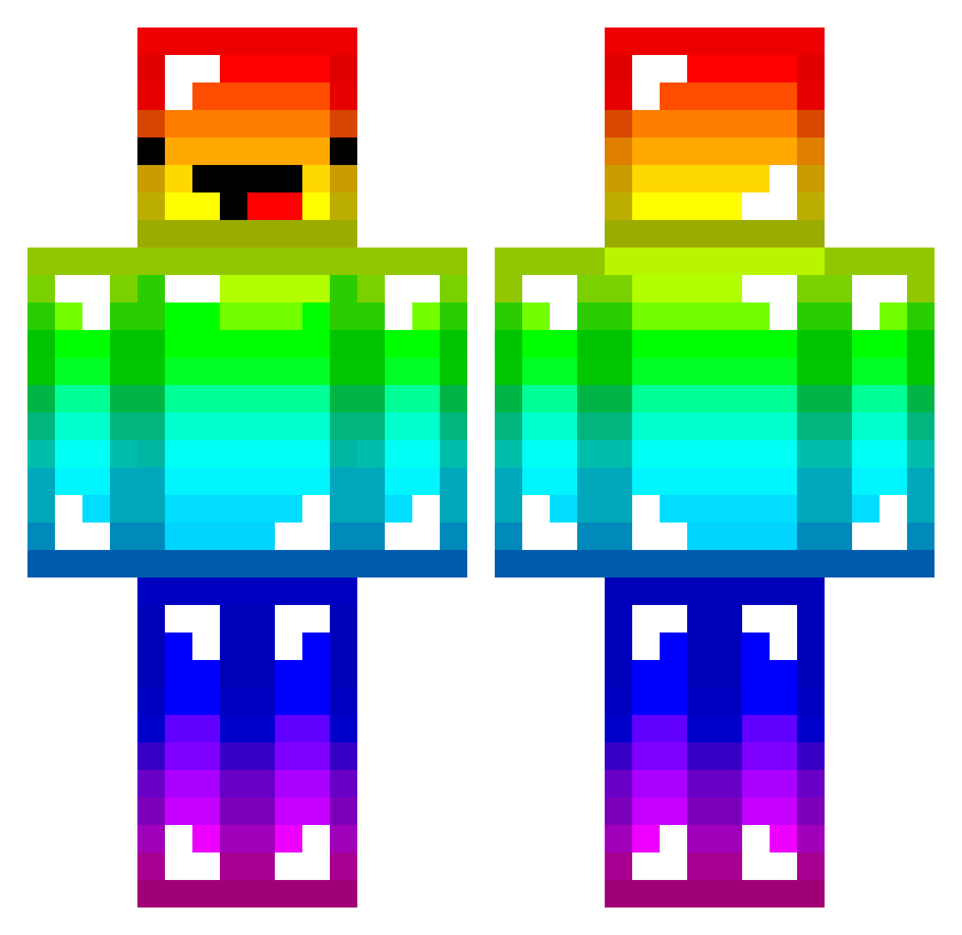 Amaury1503 Minecraft skin, front and back view