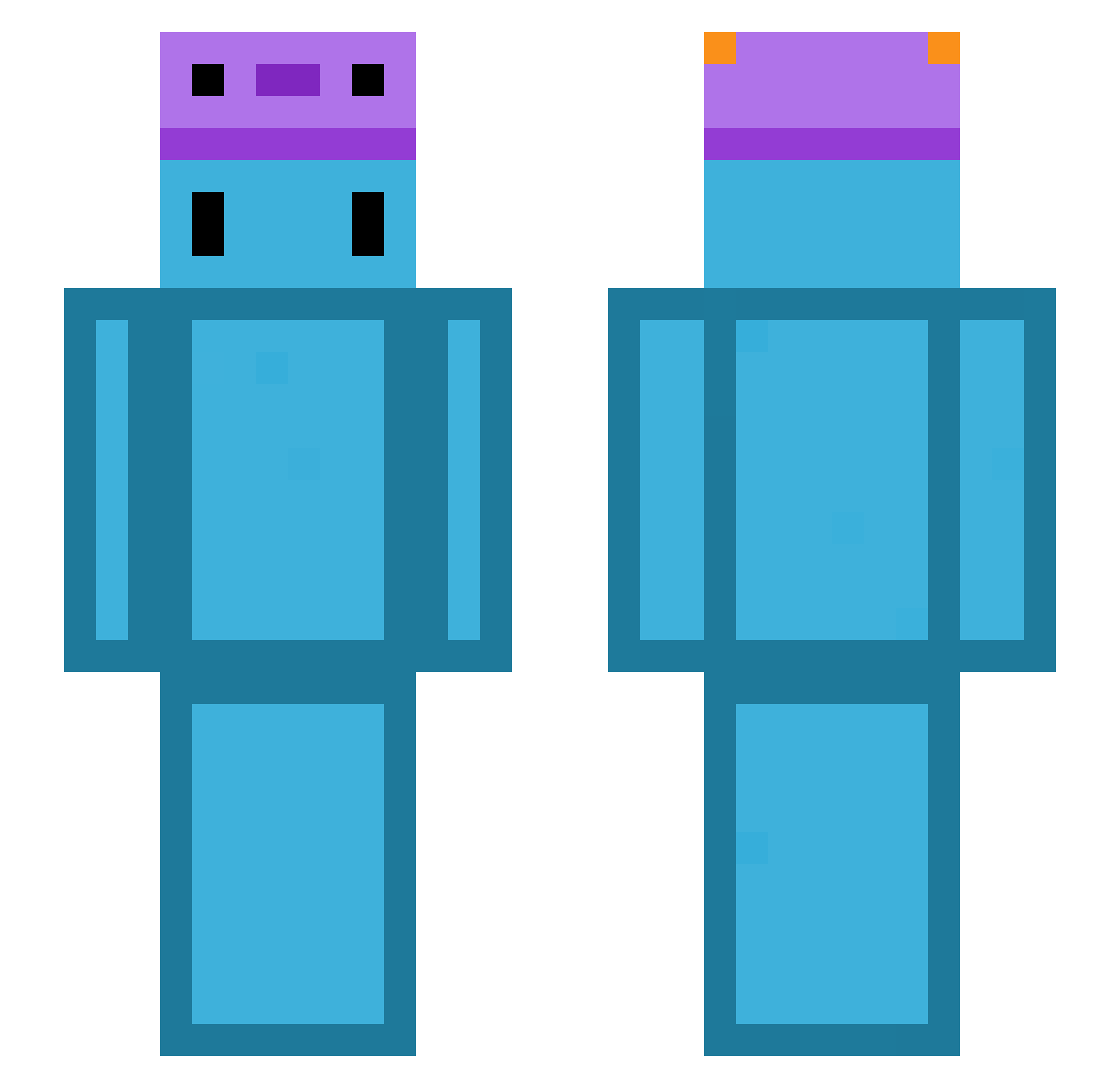 x_sandy_x Minecraft skin, front and back view