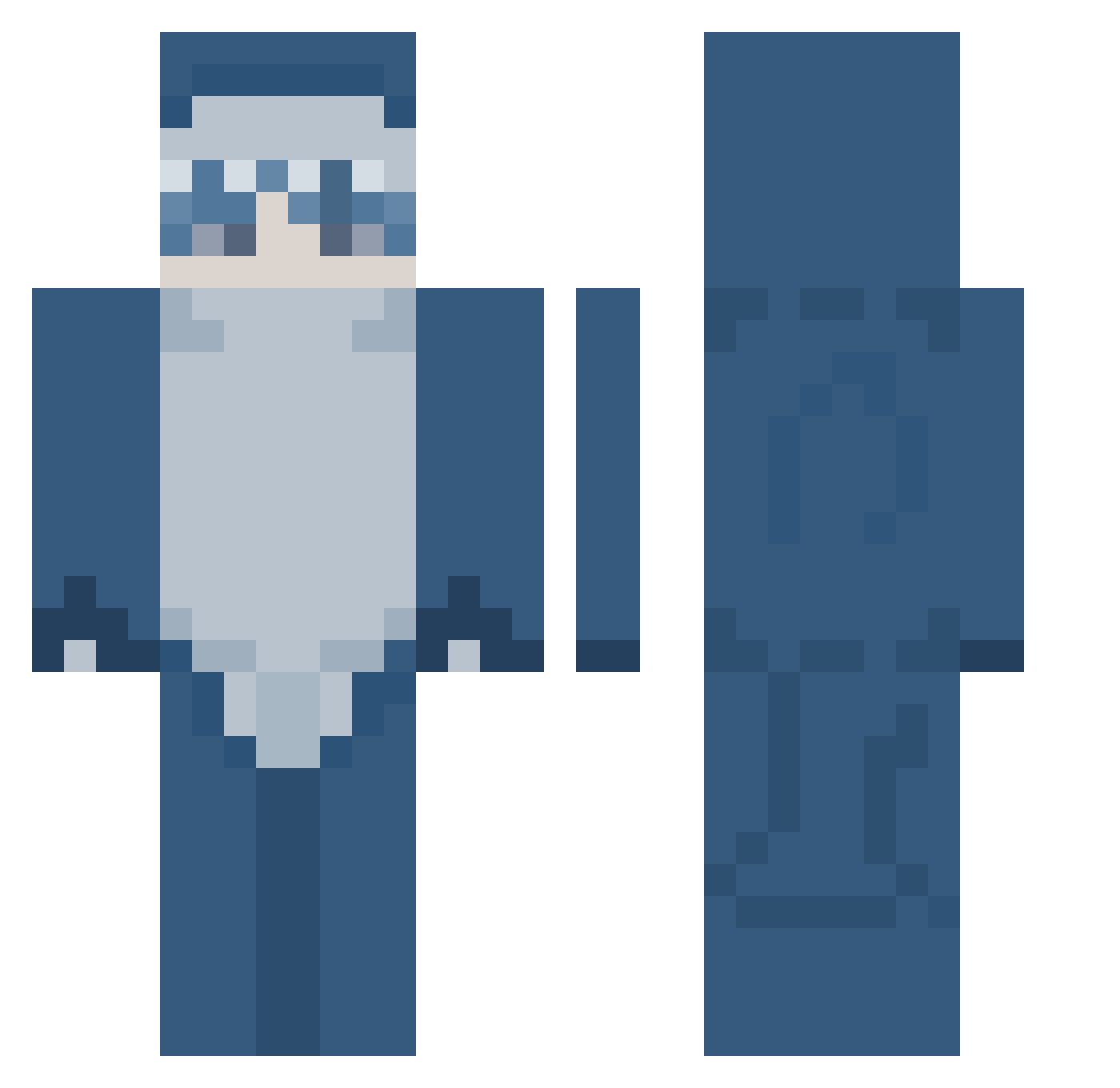 lycoxva Minecraft skin, front and back view