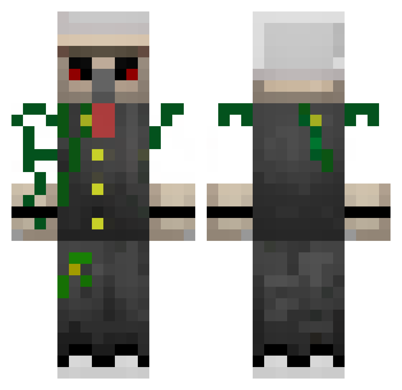 adisa2016 Minecraft skin, front and back view