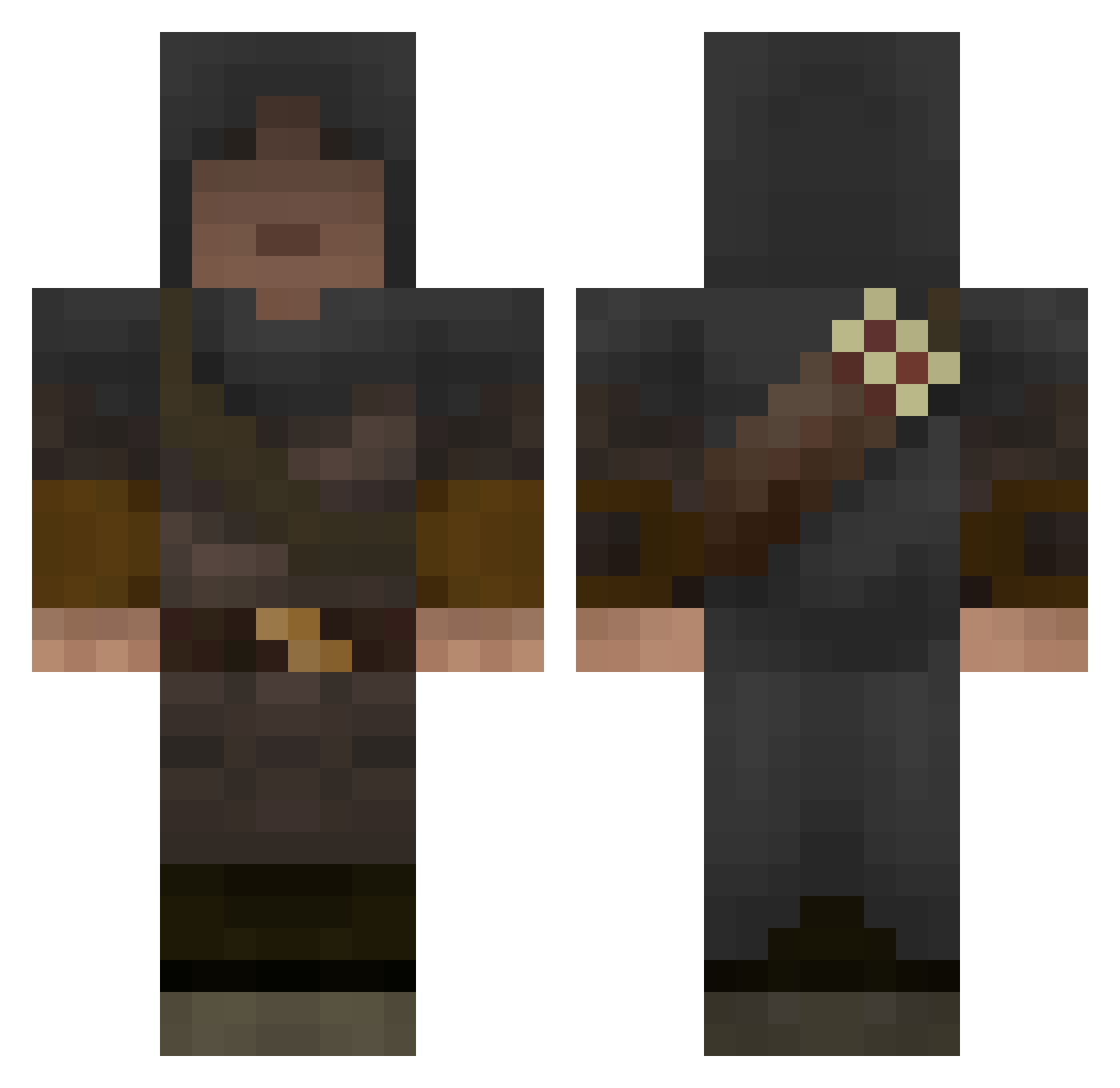 trionfo Minecraft skin, front and back view