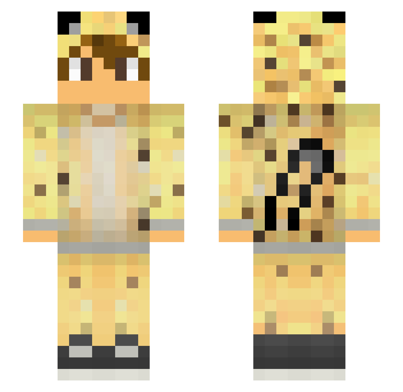 GoffoKiwi Minecraft skin, front and back view