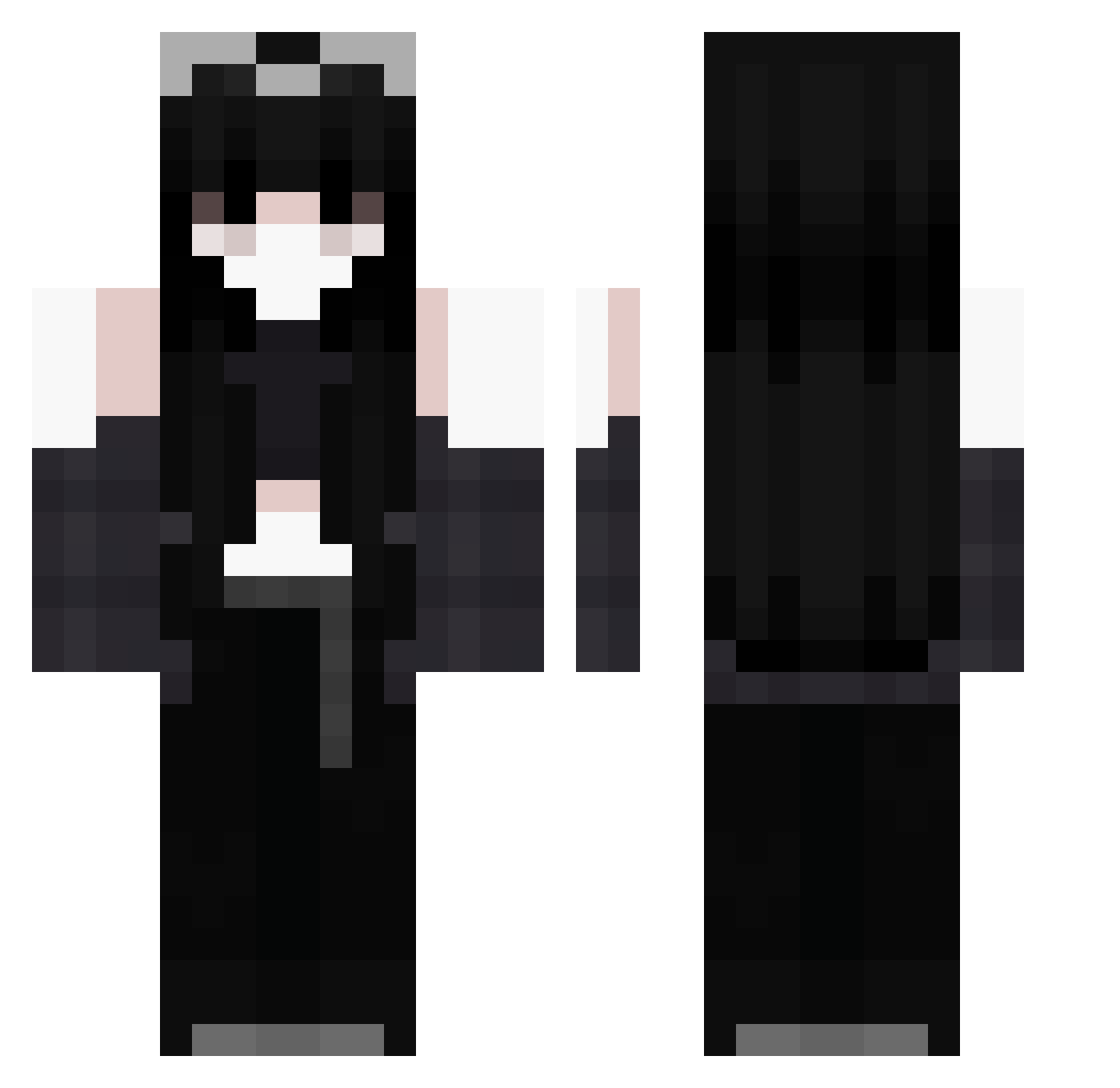 Trinity_L Minecraft skin, front and back view