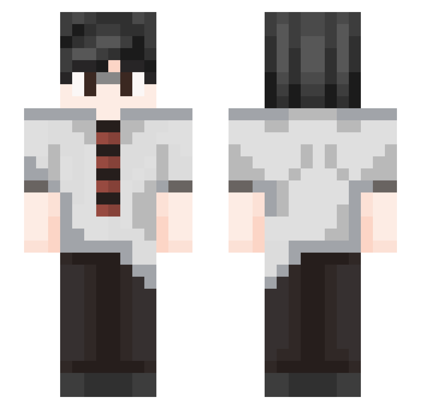 ThunderHammer23 Minecraft skin, front and back view