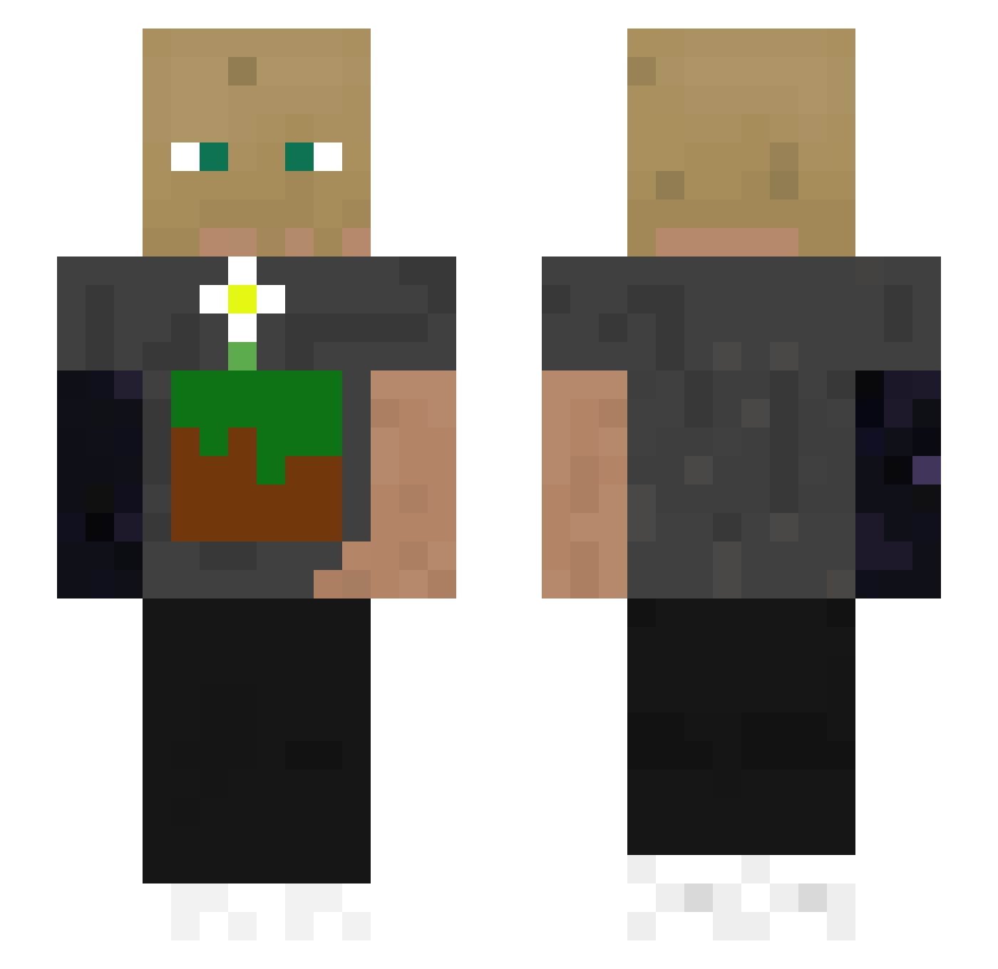 orokronos Minecraft skin, front and back view