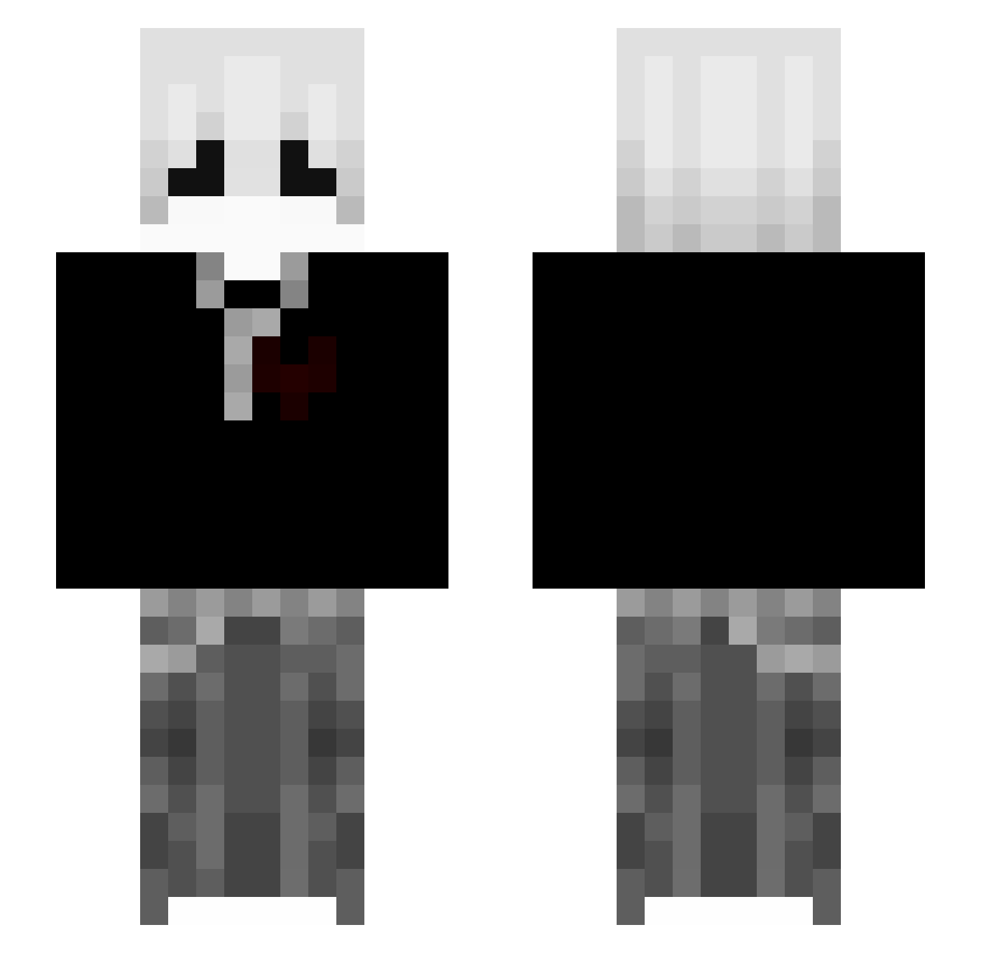 Raehi Minecraft skin, front and back view