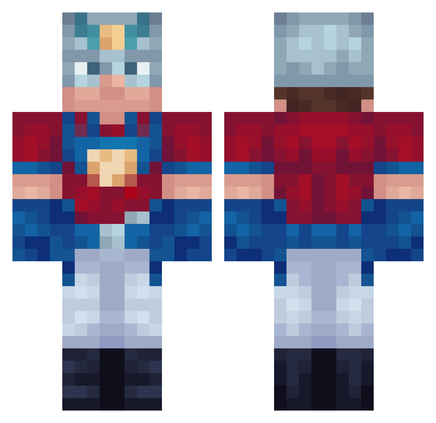 xTheWuseligOne Minecraft skin, front and back view
