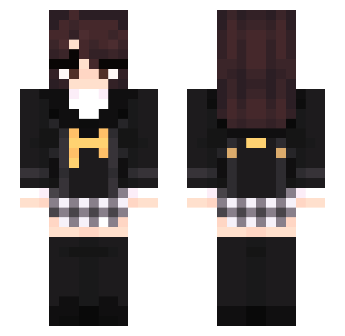 RiceKrizbies Minecraft skin, front and back view