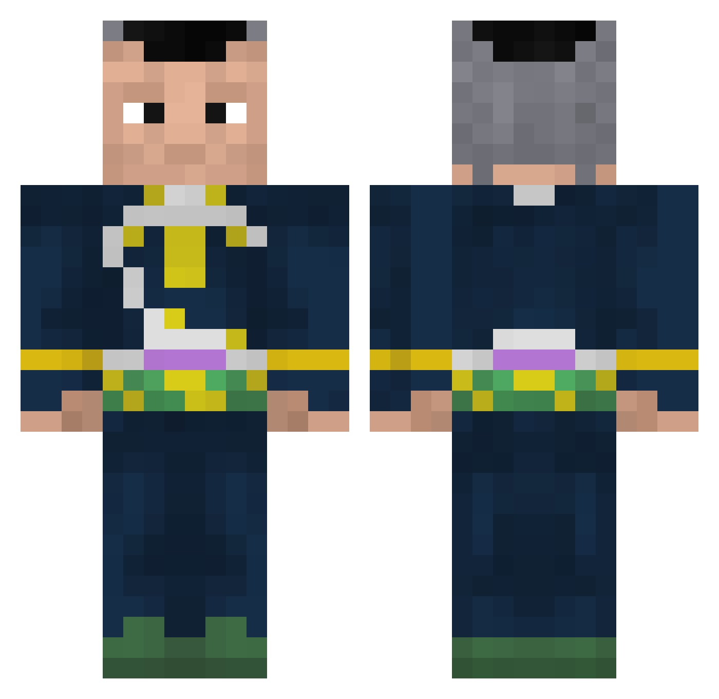 imspooki Minecraft skin, front and back view