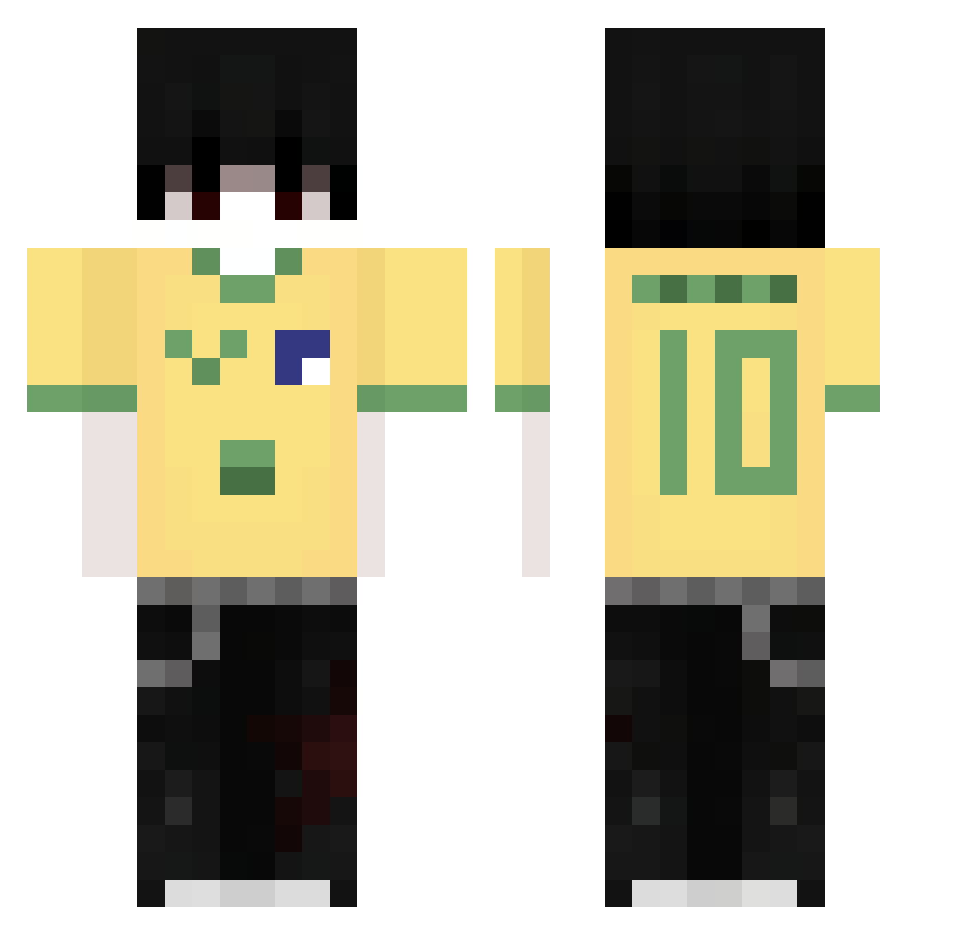 KIIWI Minecraft skin, front and back view