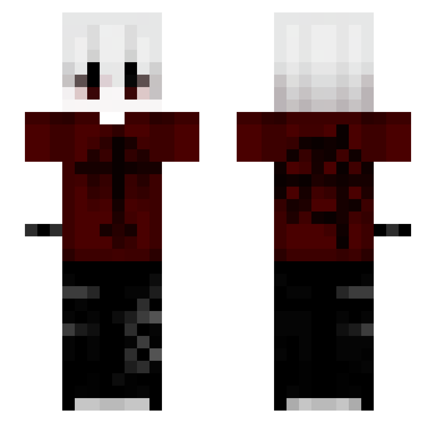 dxrkstosu Minecraft skin, front and back view