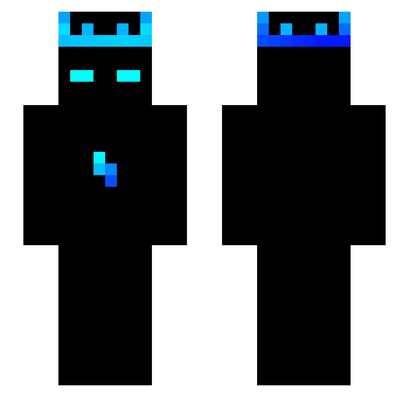 RFrosty Minecraft skin, front and back view