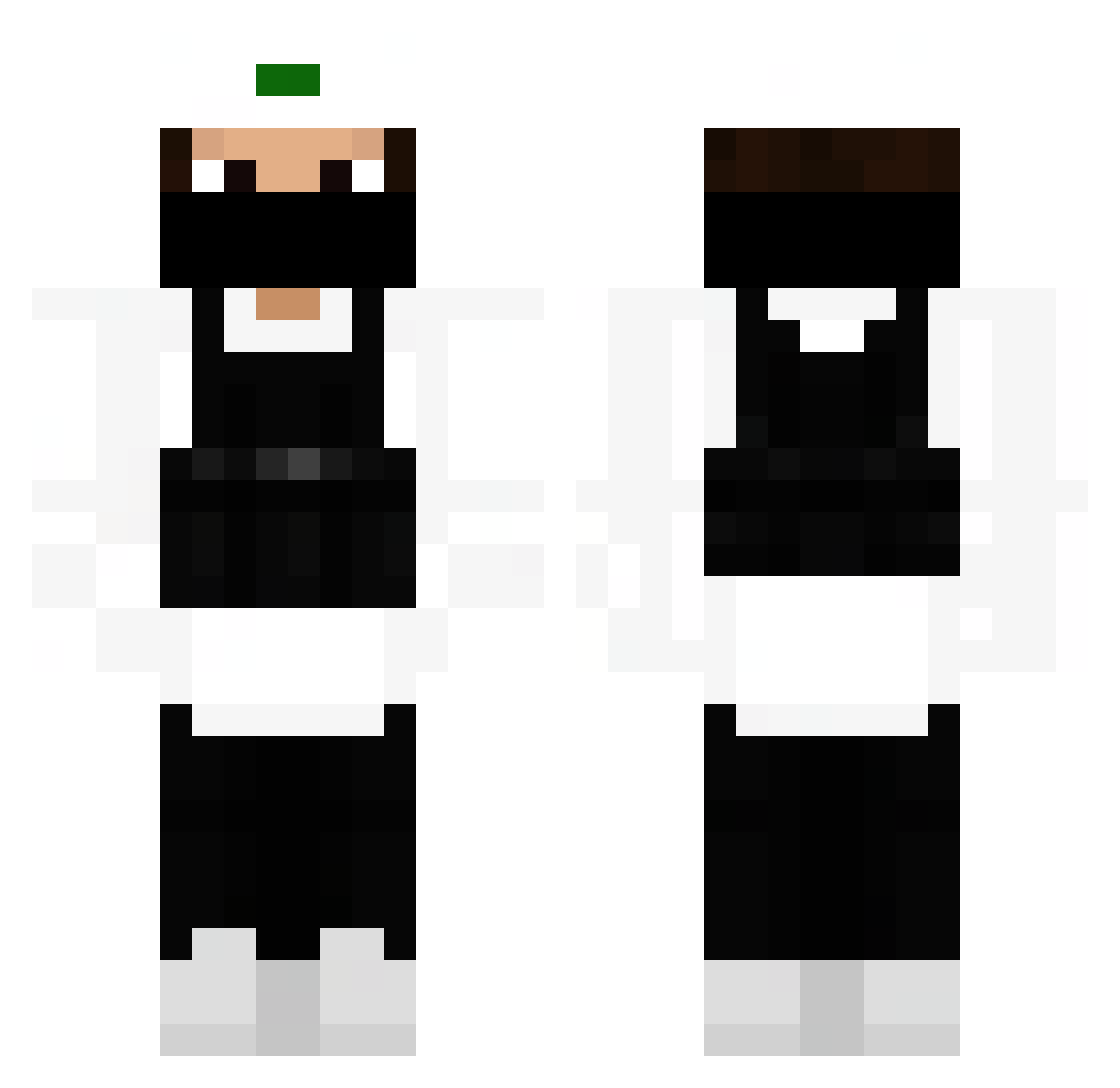 Uk4t Minecraft skin, front and back view