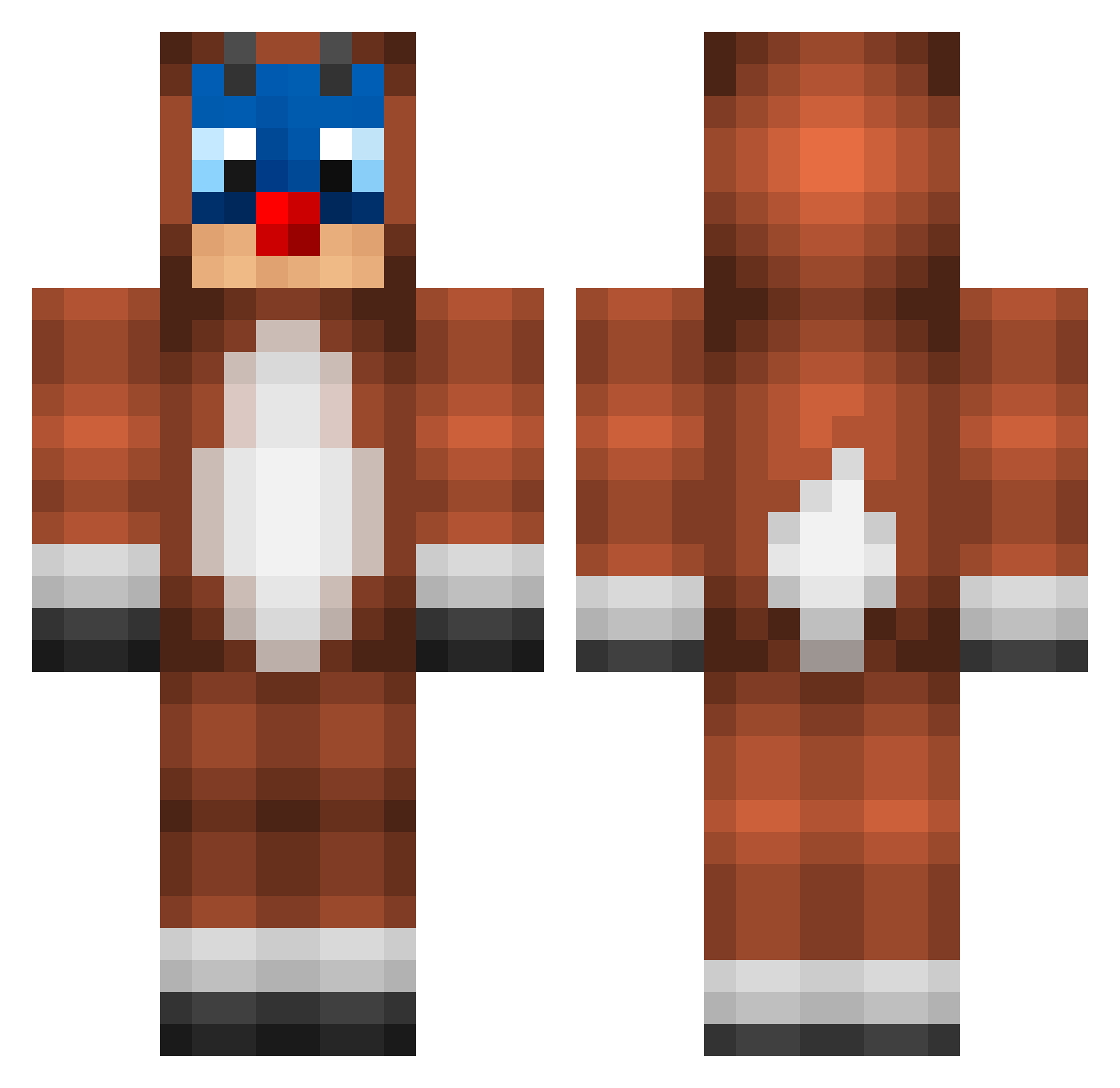 ItsAyansitoNew Minecraft skin, front and back view