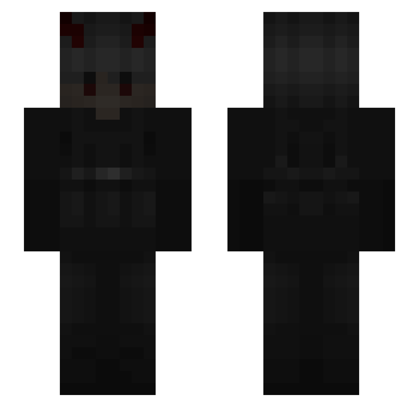 Sixhundredsixty6 Minecraft skin, front and back view