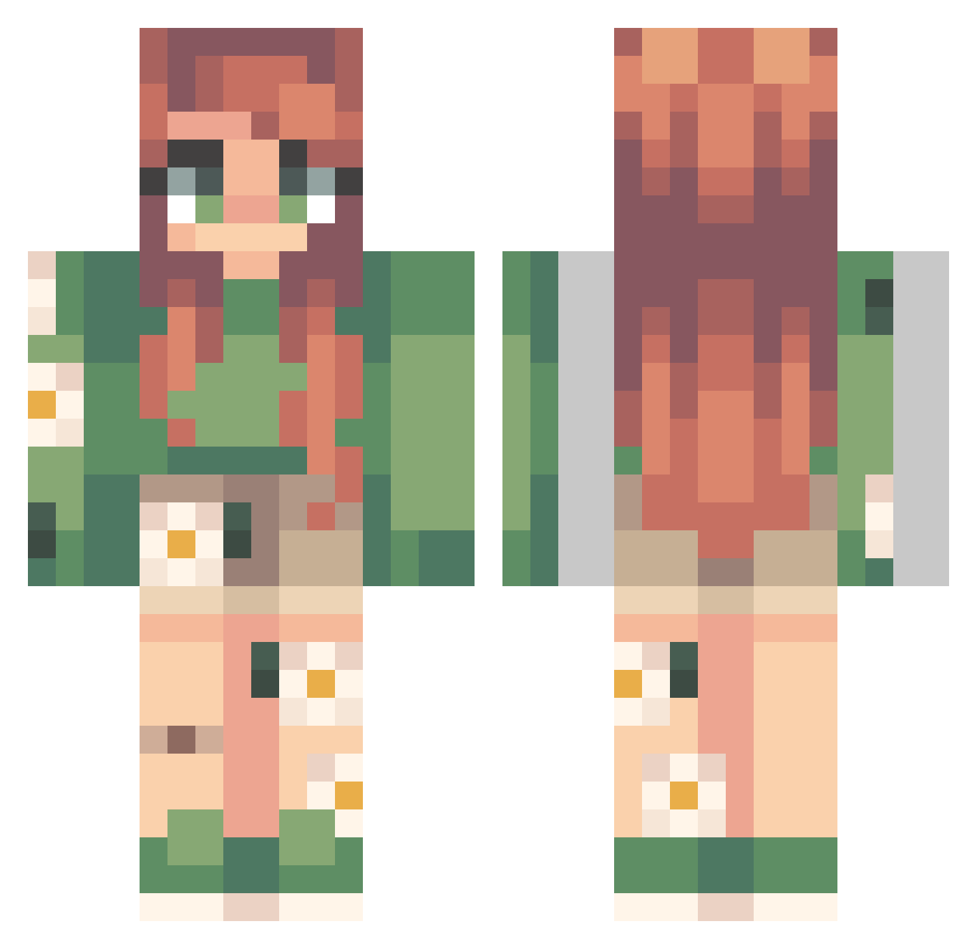 MissGabrielleMC Minecraft skin, front and back view