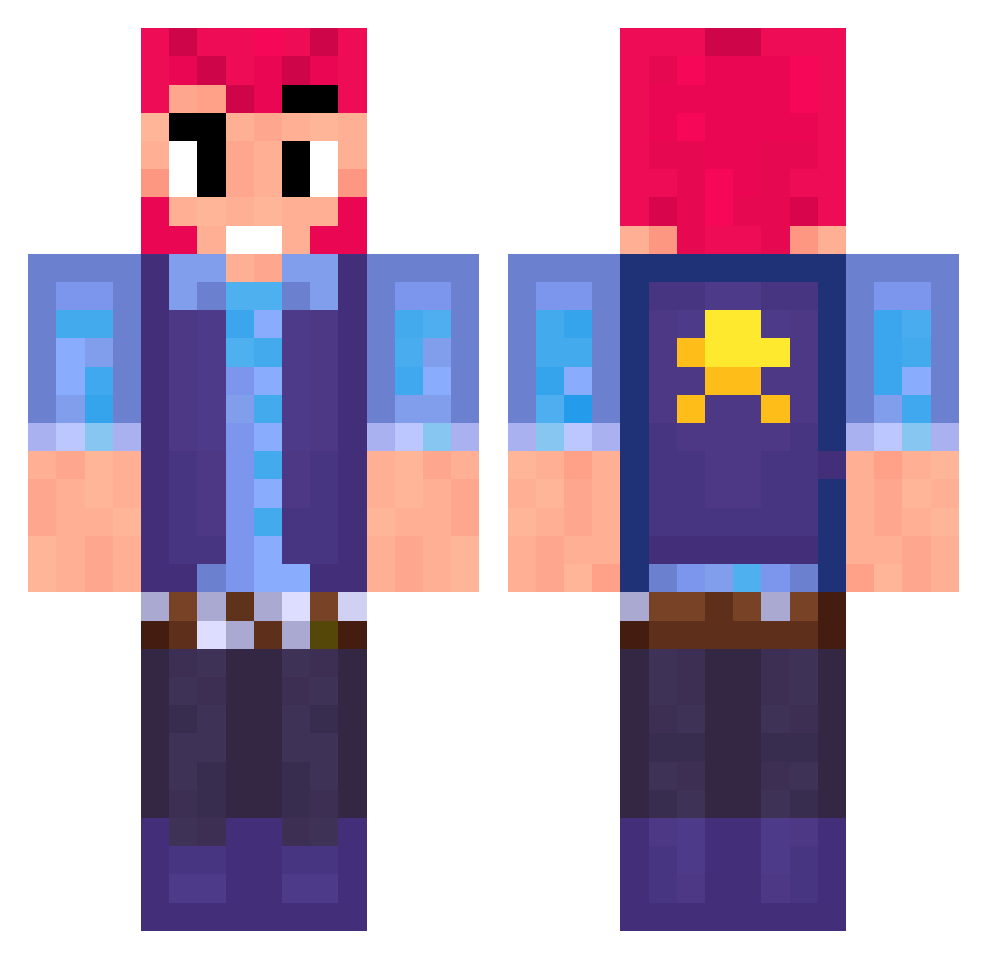 67SchoermaDiggi Minecraft skin, front and back view