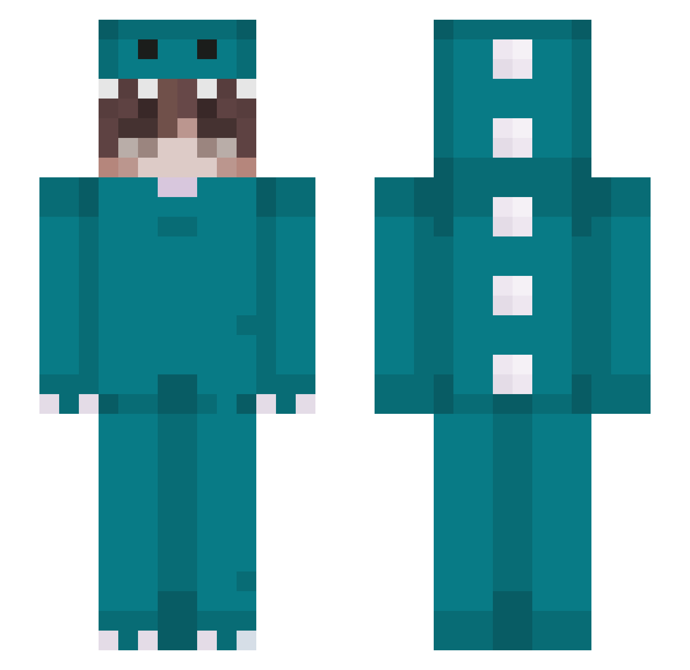 tosyy Minecraft skin, front and back view