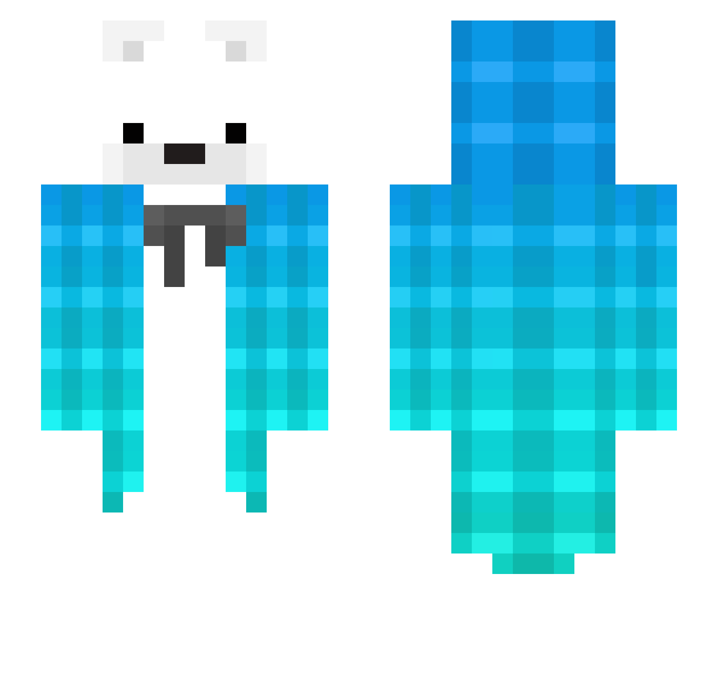YourLocalKoko Minecraft skin, front and back view