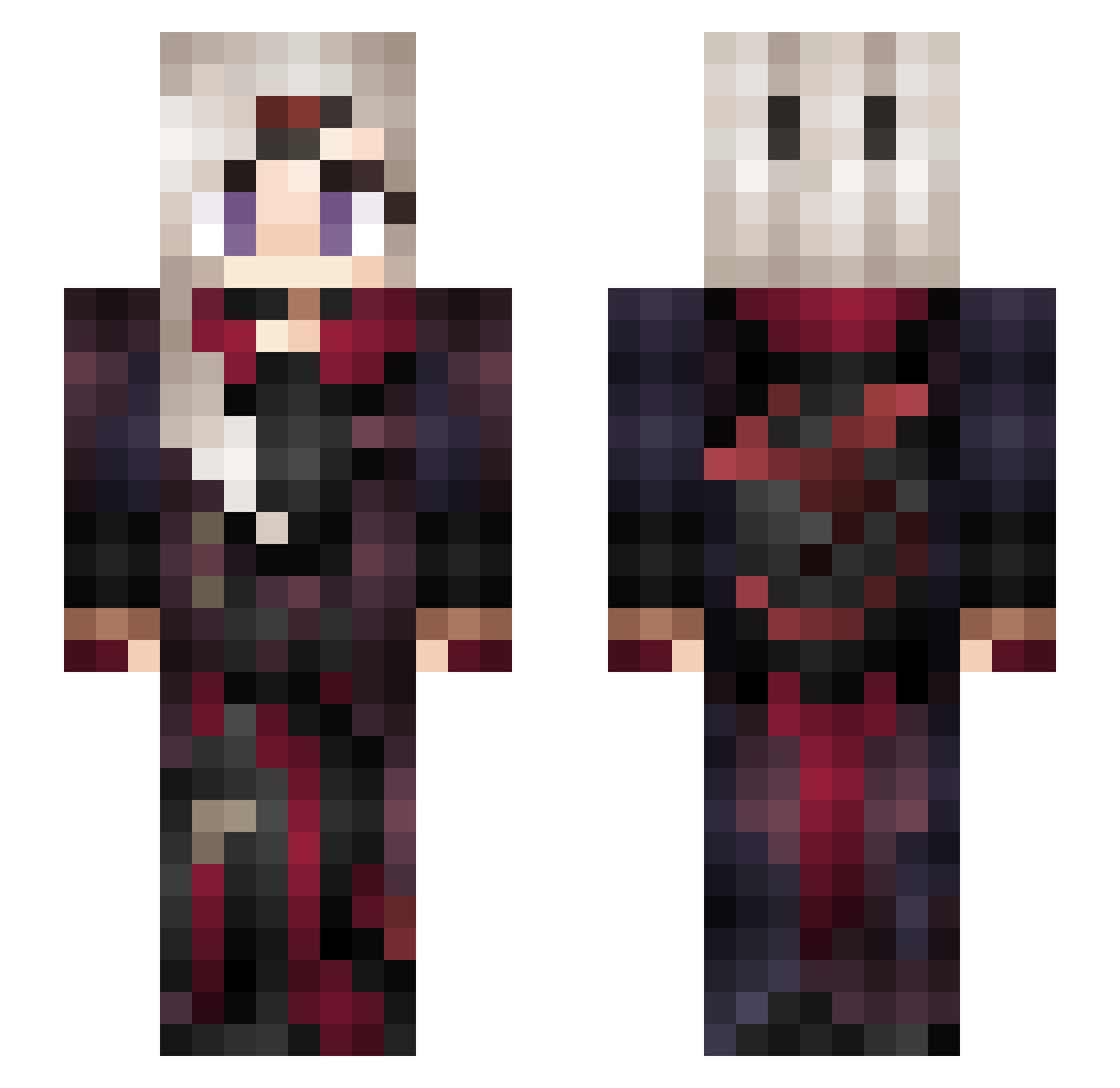 OLITENDO Minecraft skin, front and back view