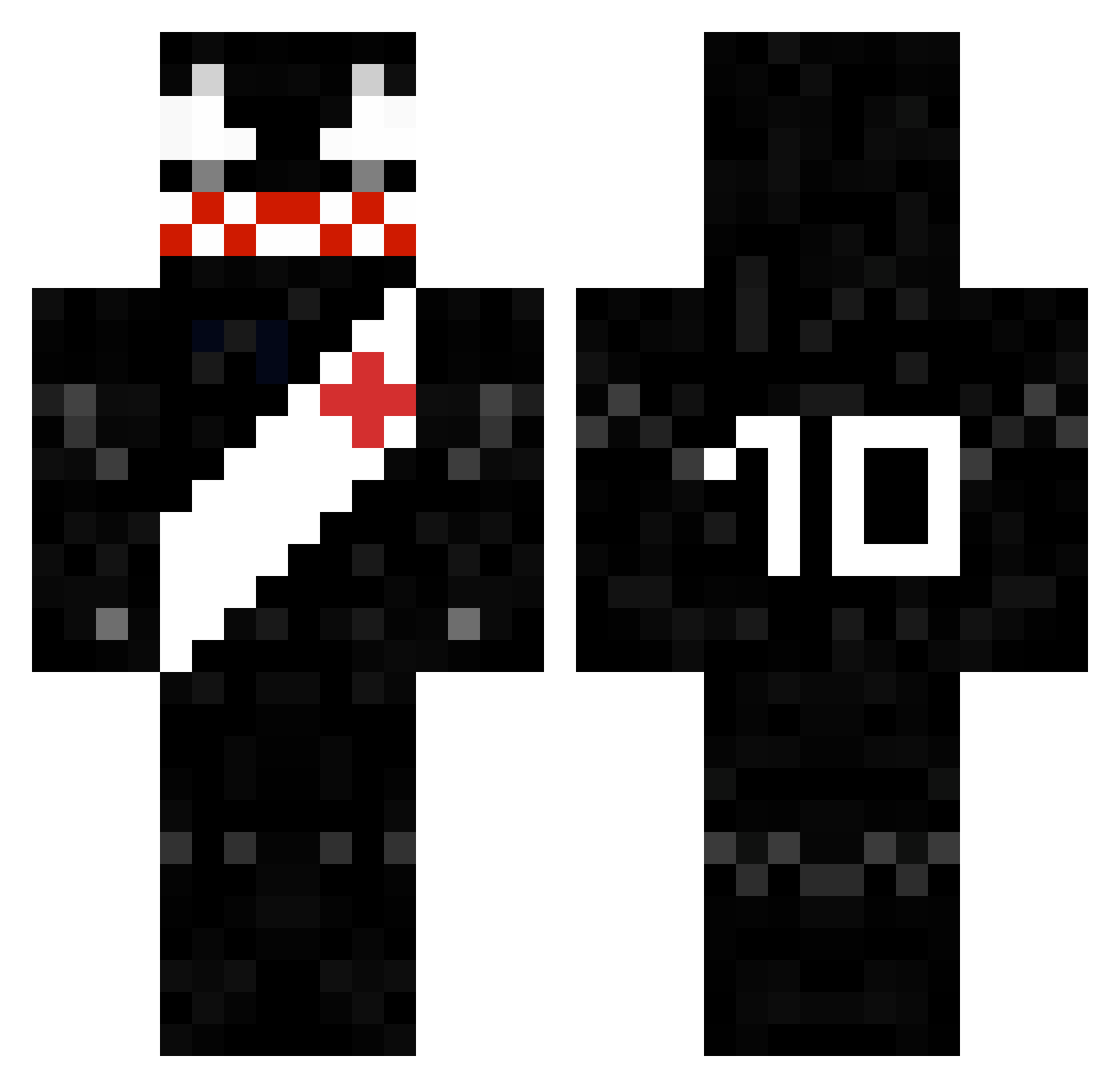 _Jiren_The_Grey_ Minecraft skin, front and back view