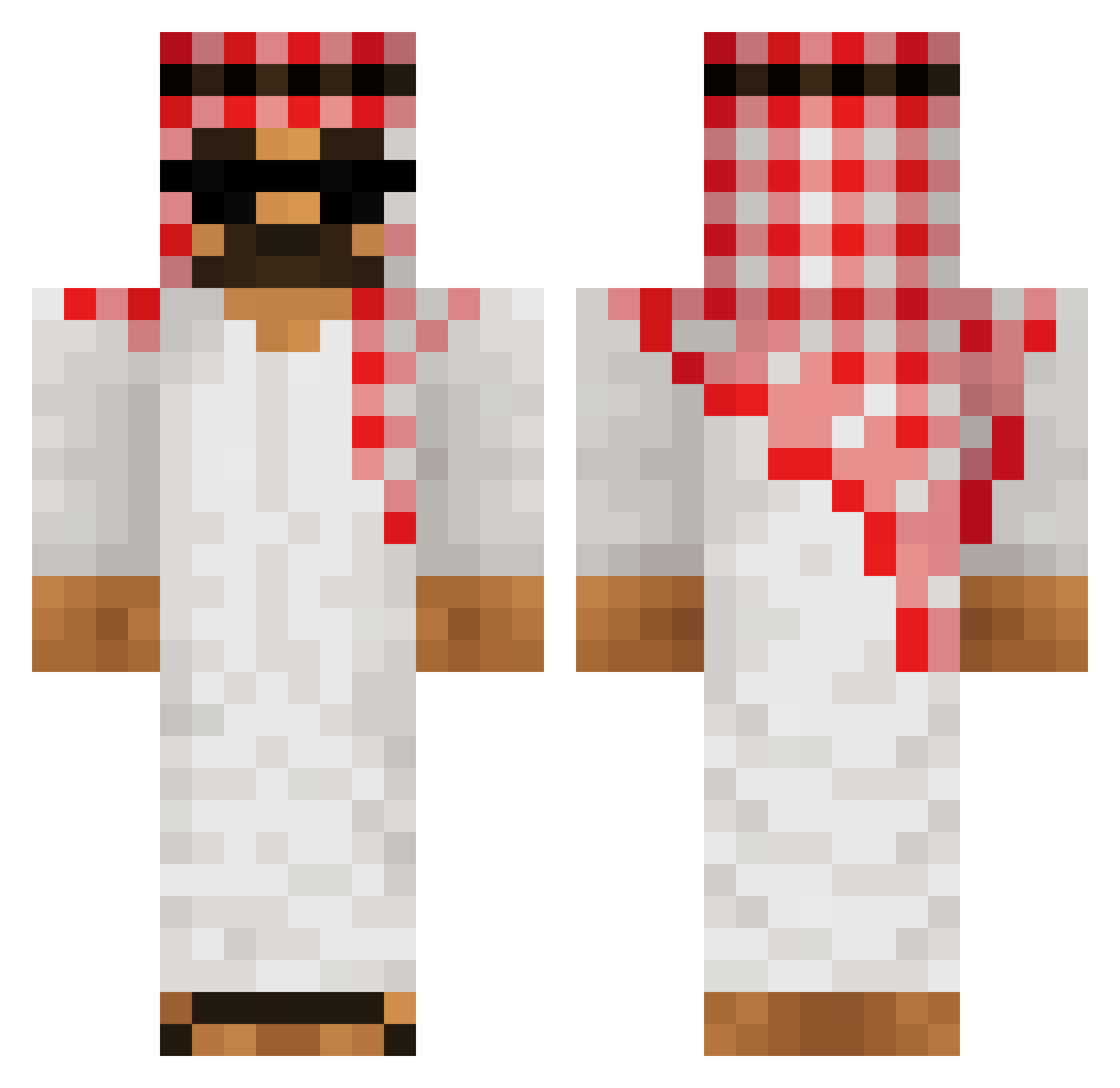 Tiagoplay01 Minecraft skin, front and back view