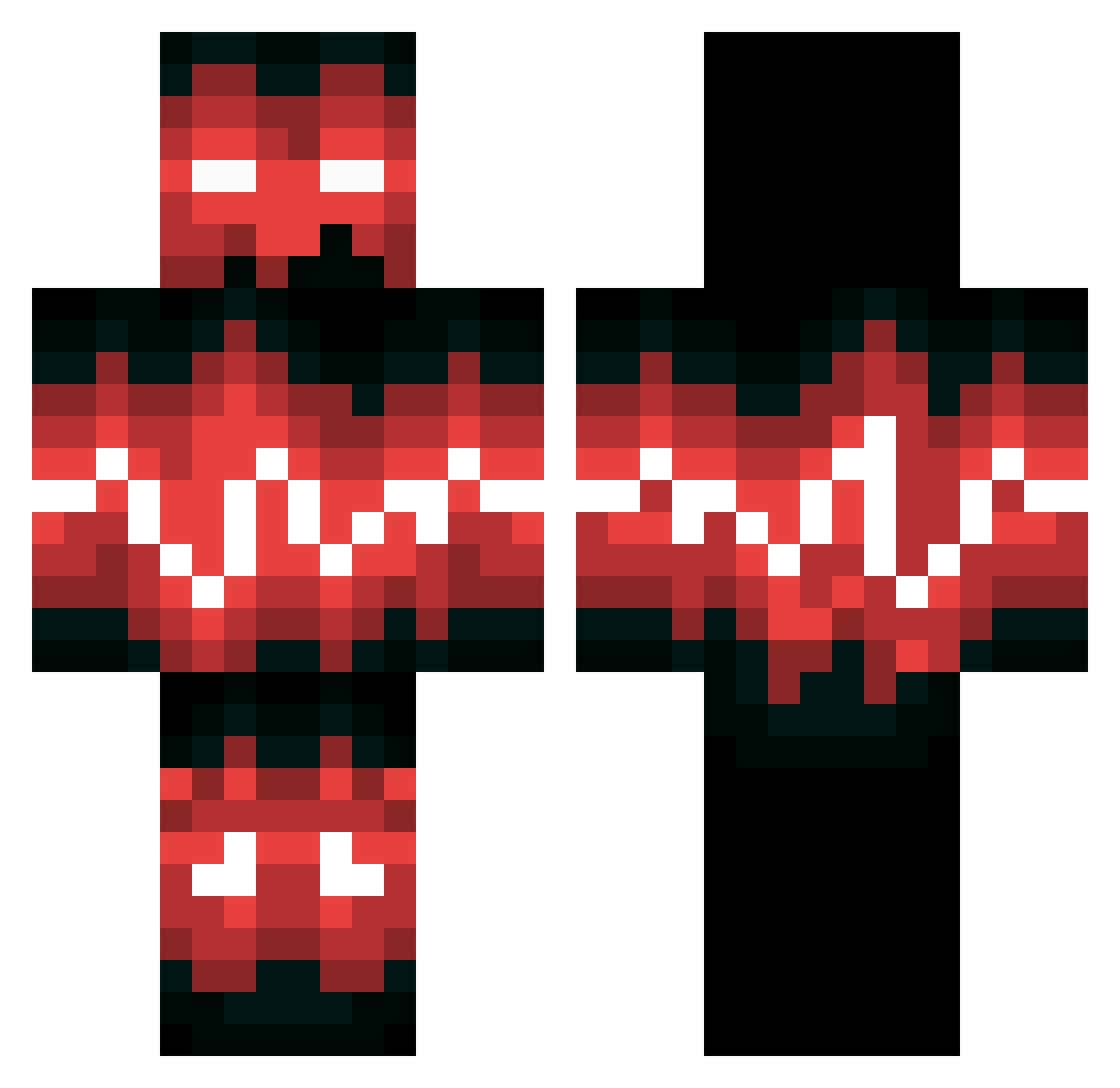 Shocker2015 Minecraft skin, front and back view