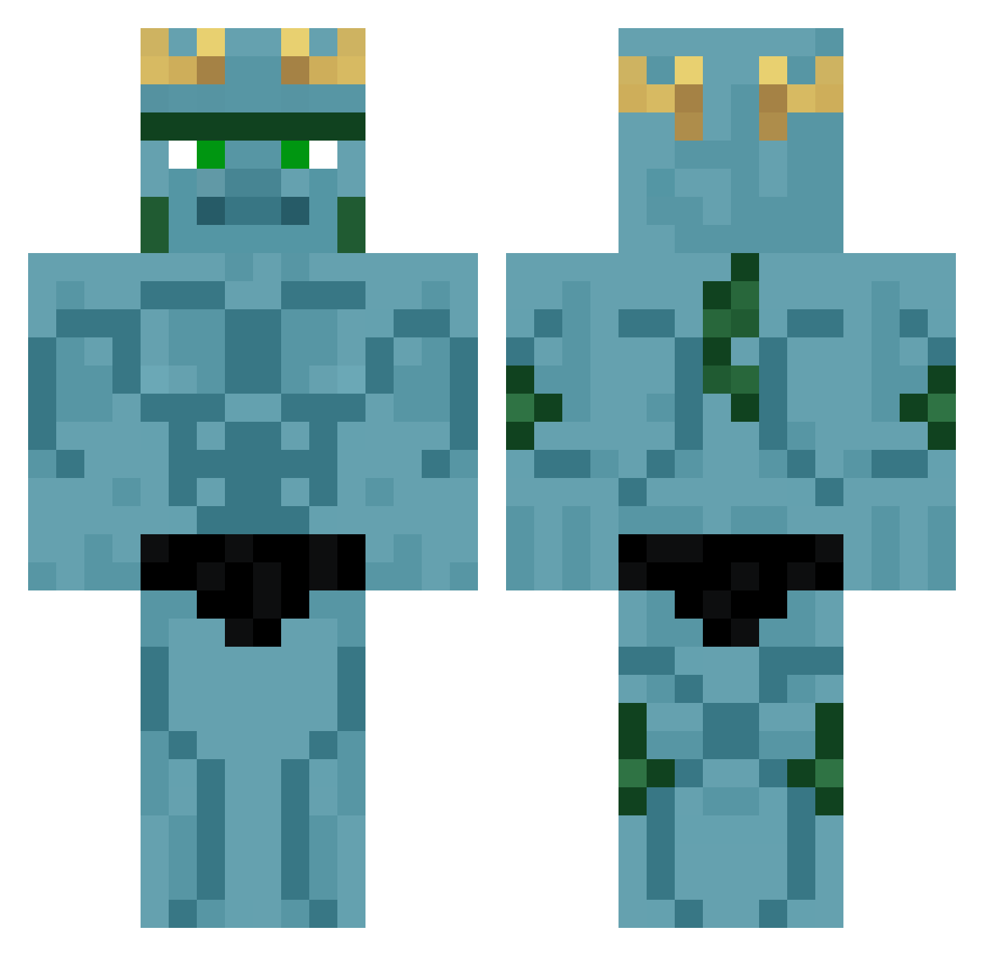Viilmo Minecraft skin, front and back view