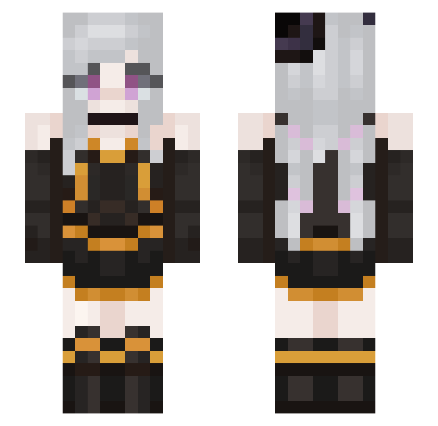 BlitzMarsLord Minecraft skin, front and back view
