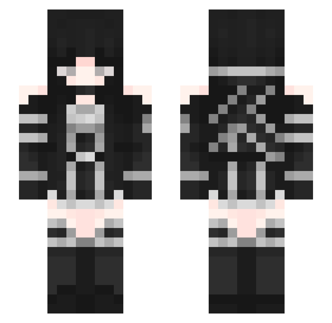 morangue Minecraft skin, front and back view