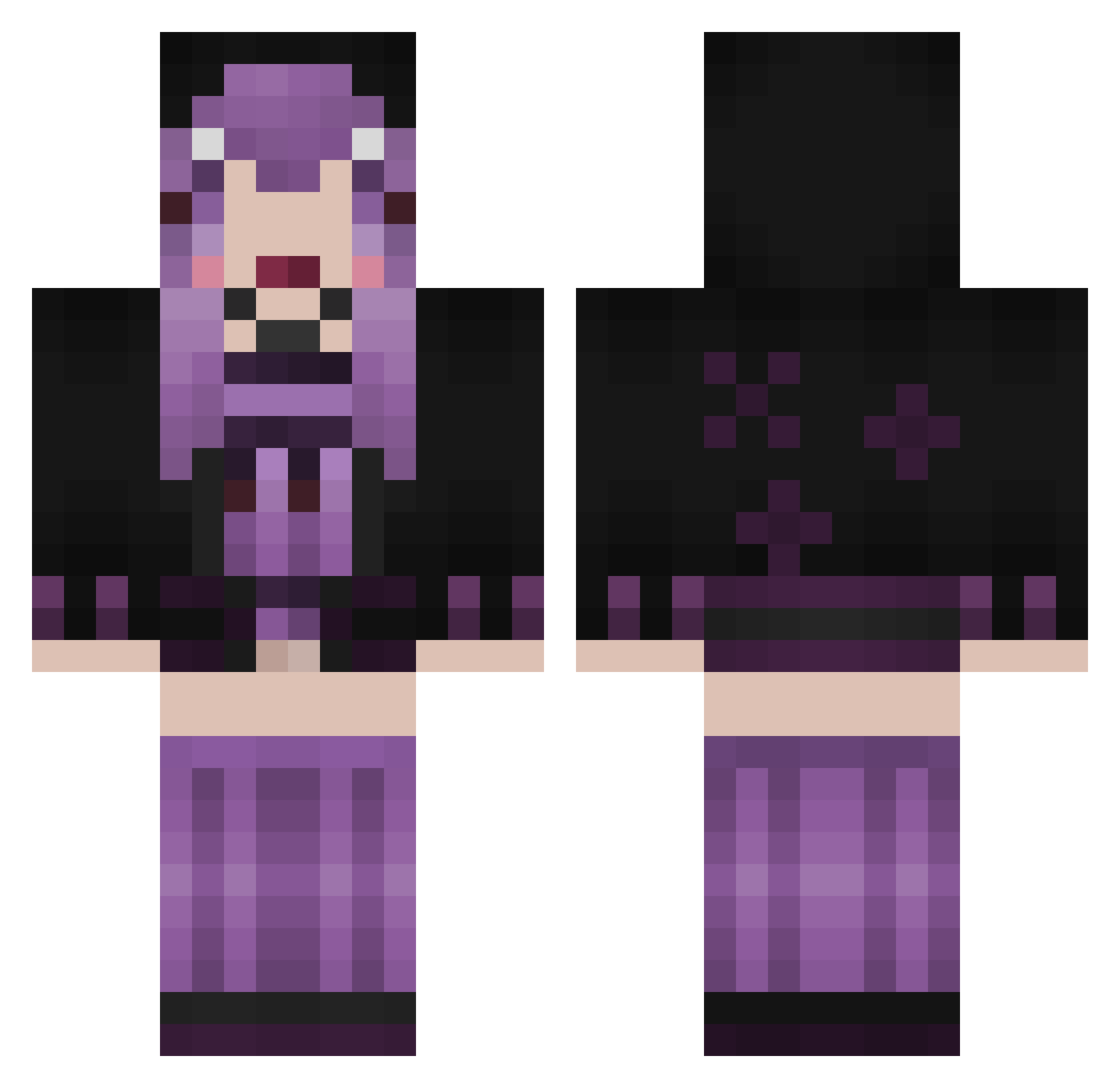 T0BY7 Minecraft skin, front and back view