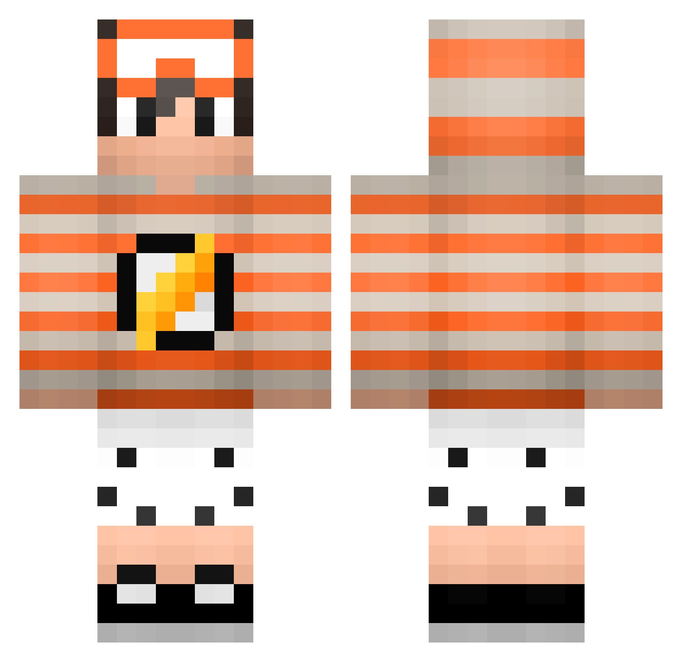 _IsaacxD_ Minecraft skin, front and back view