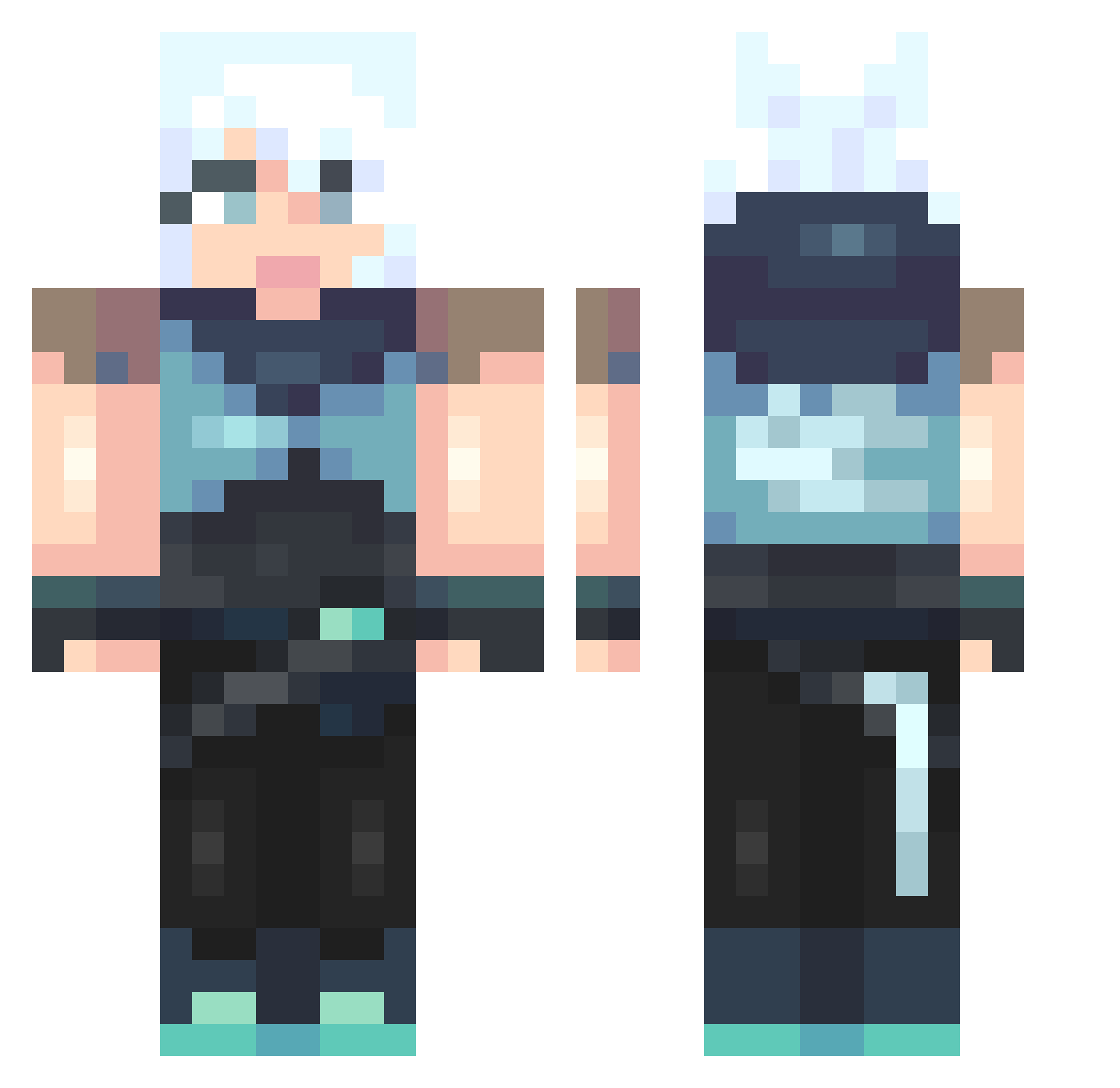 godlypeople Minecraft skin, front and back view