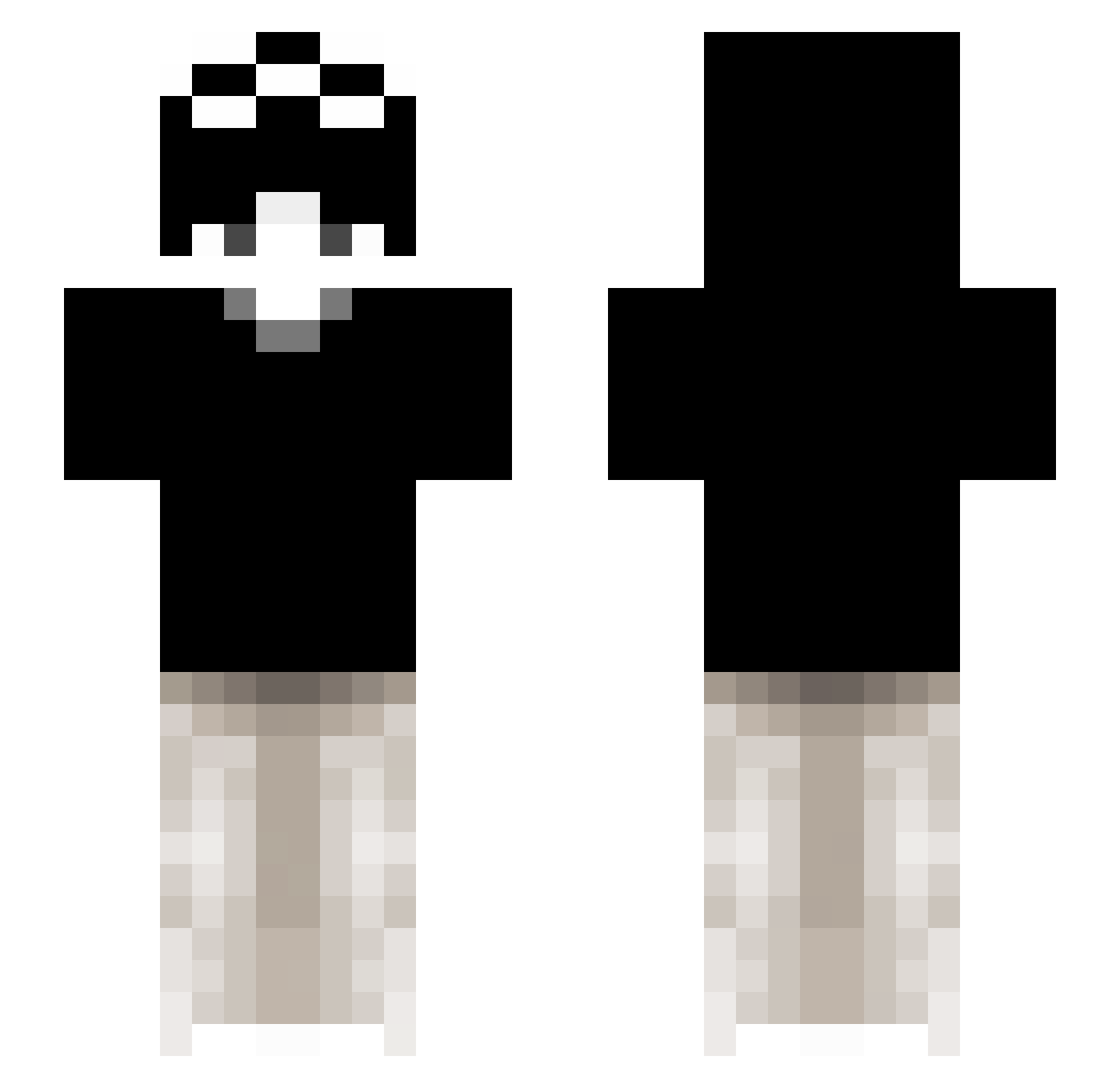 Sw3ftz Minecraft skin, front and back view