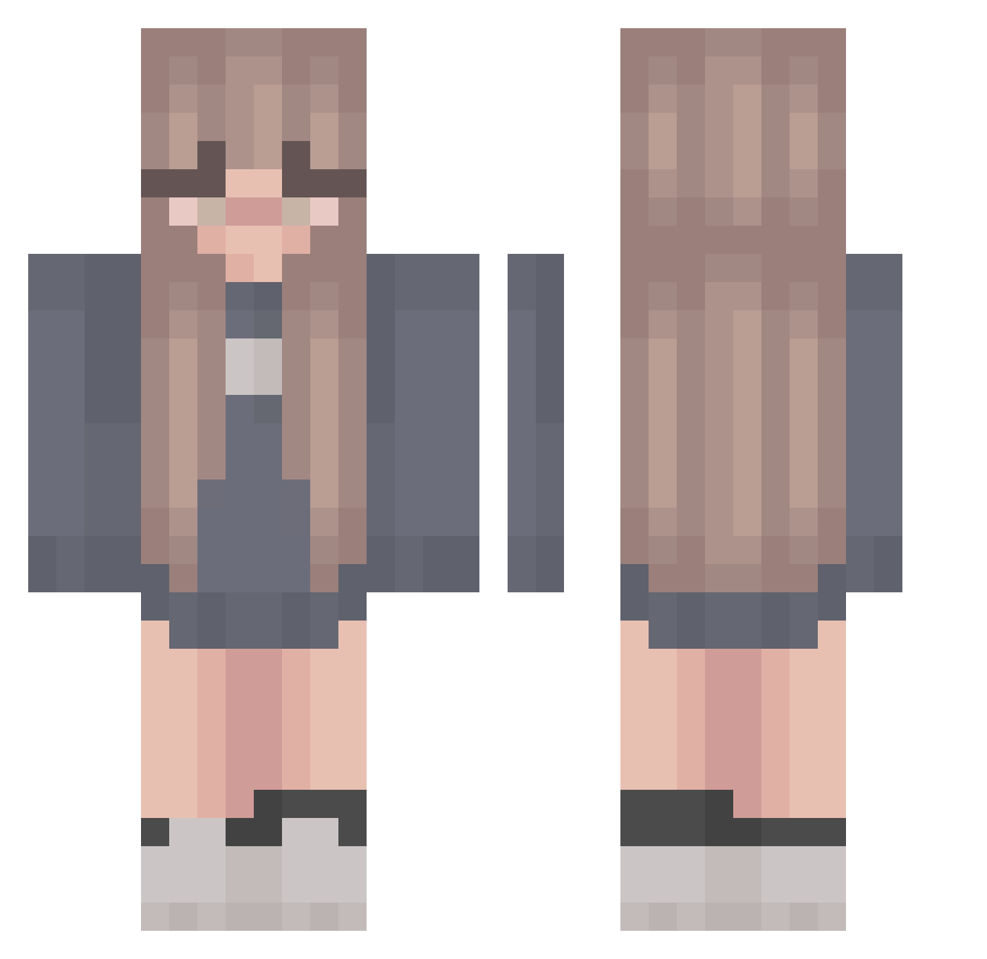 spillguts Minecraft skin, front and back view