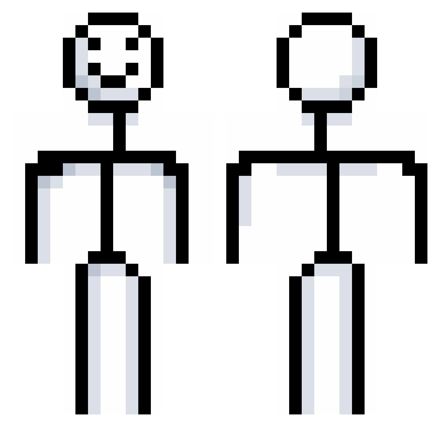 xbbmcc Minecraft skin, front and back view